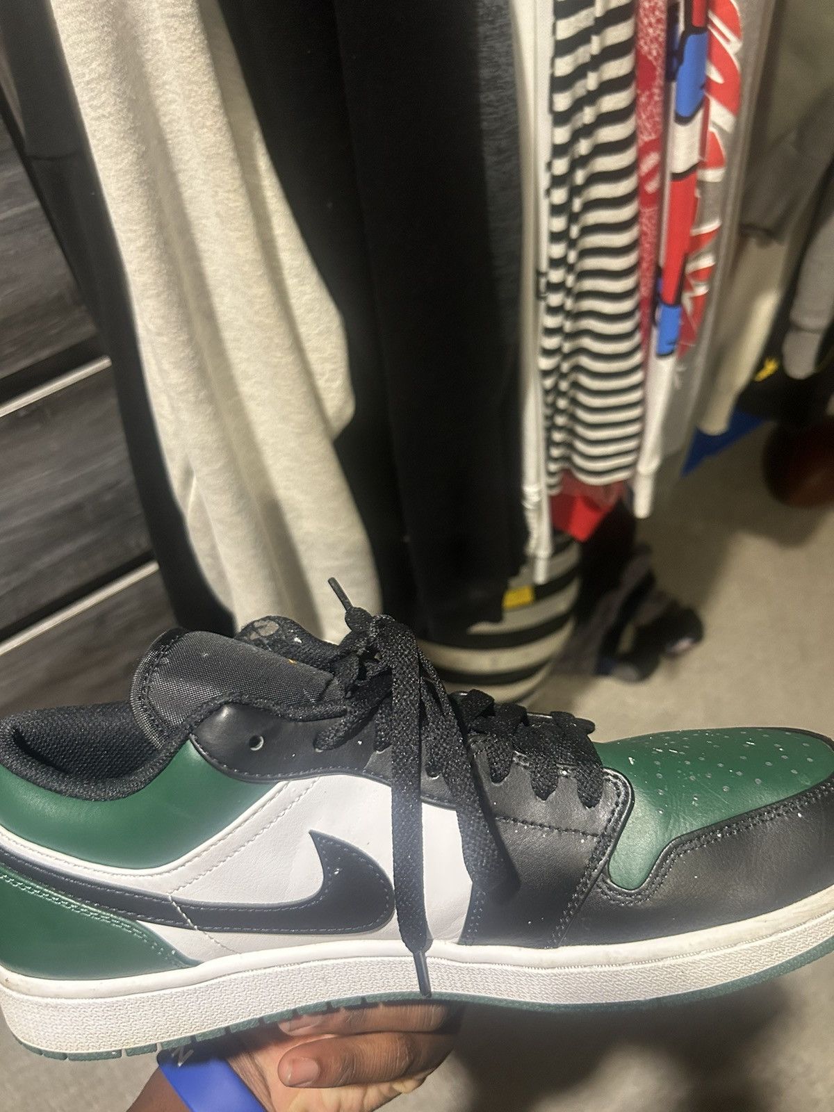 Jordan Brand Jordan 1 low Green Toe Size US 12 / EU 45 - 3 Thumbnail