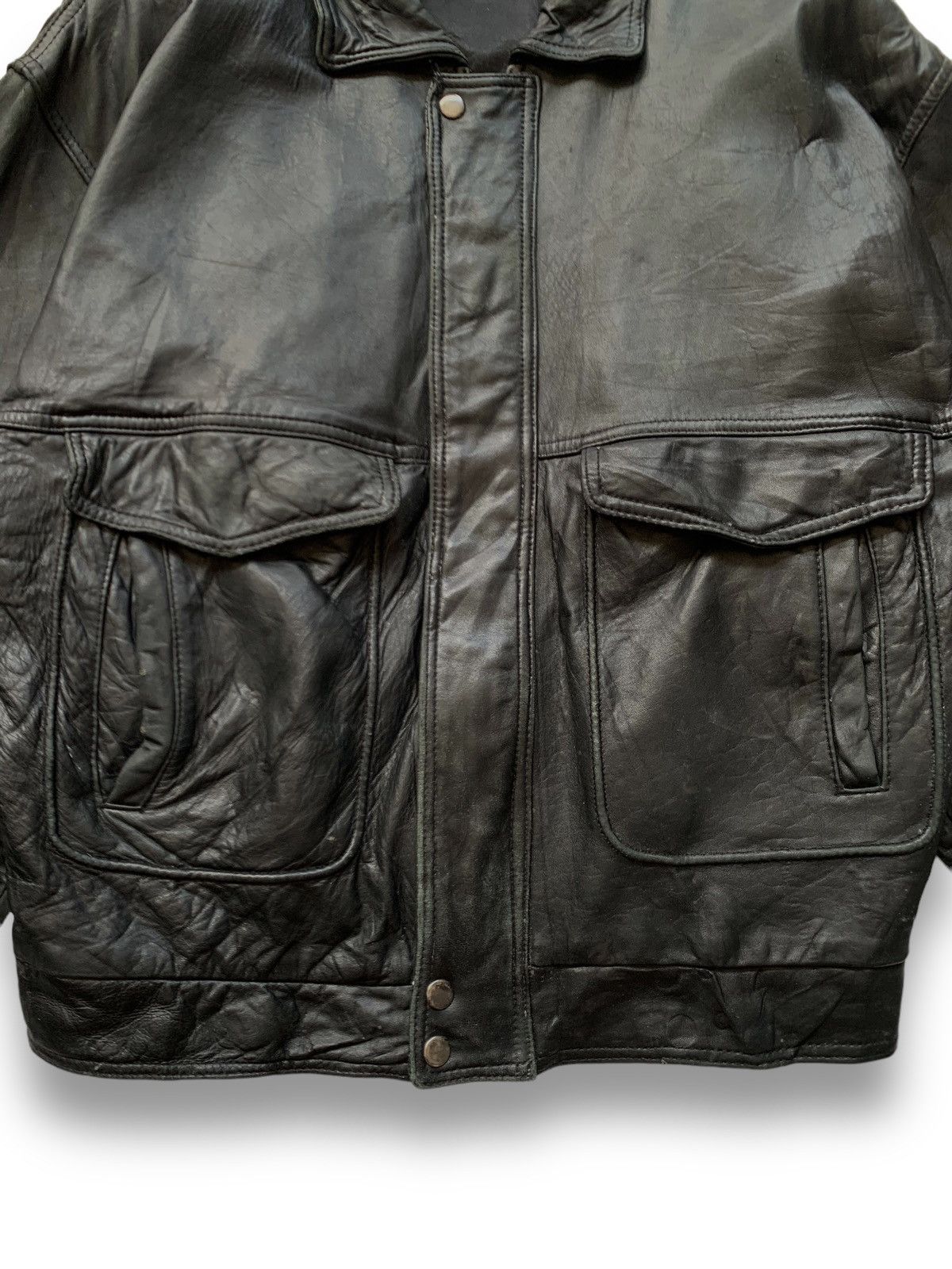 Genuine Leather Vintage Japanese Brand Maxima Flight Bomber Leather Jacket Size US M / EU 48-50 / 2 - 9 Thumbnail