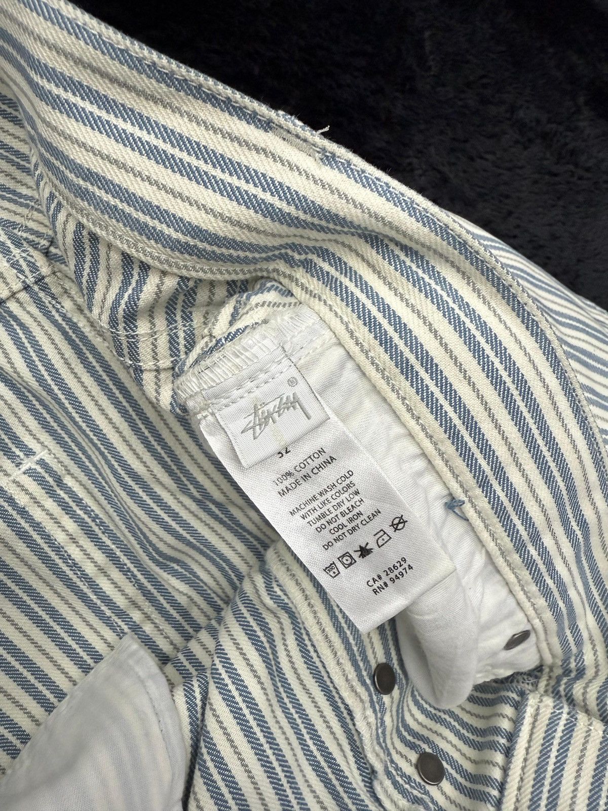 Stussy STUSSY STRIPE BIG OL' JEANS Size US 32 / EU 48 - 4 Thumbnail