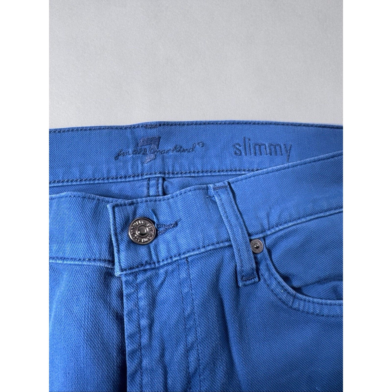 7 For All Mankind 7 For All Mankind Slimmy Jeans 32x33 Blue Slim Fit Stretch Size US 32 / EU 48 - 7 Thumbnail