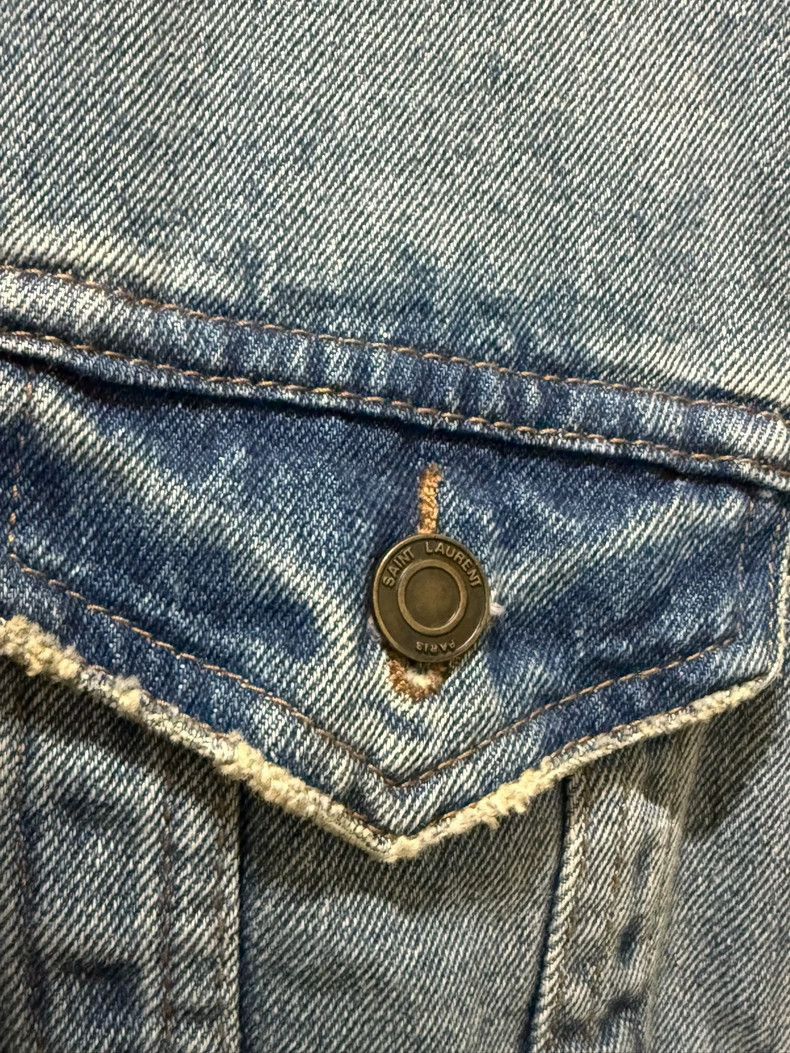Hedi Slimane YSL SLP Denim Jacket with Palm Badge- Size US M / EU 48-50 / 2 - 7 Thumbnail