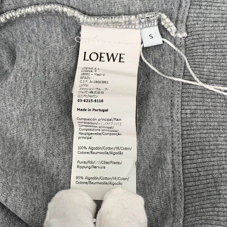 Loewe Loewe Gray logo embroidered round neck cotton long sleeve Size S / US 4 / IT 40 - 6 Thumbnail