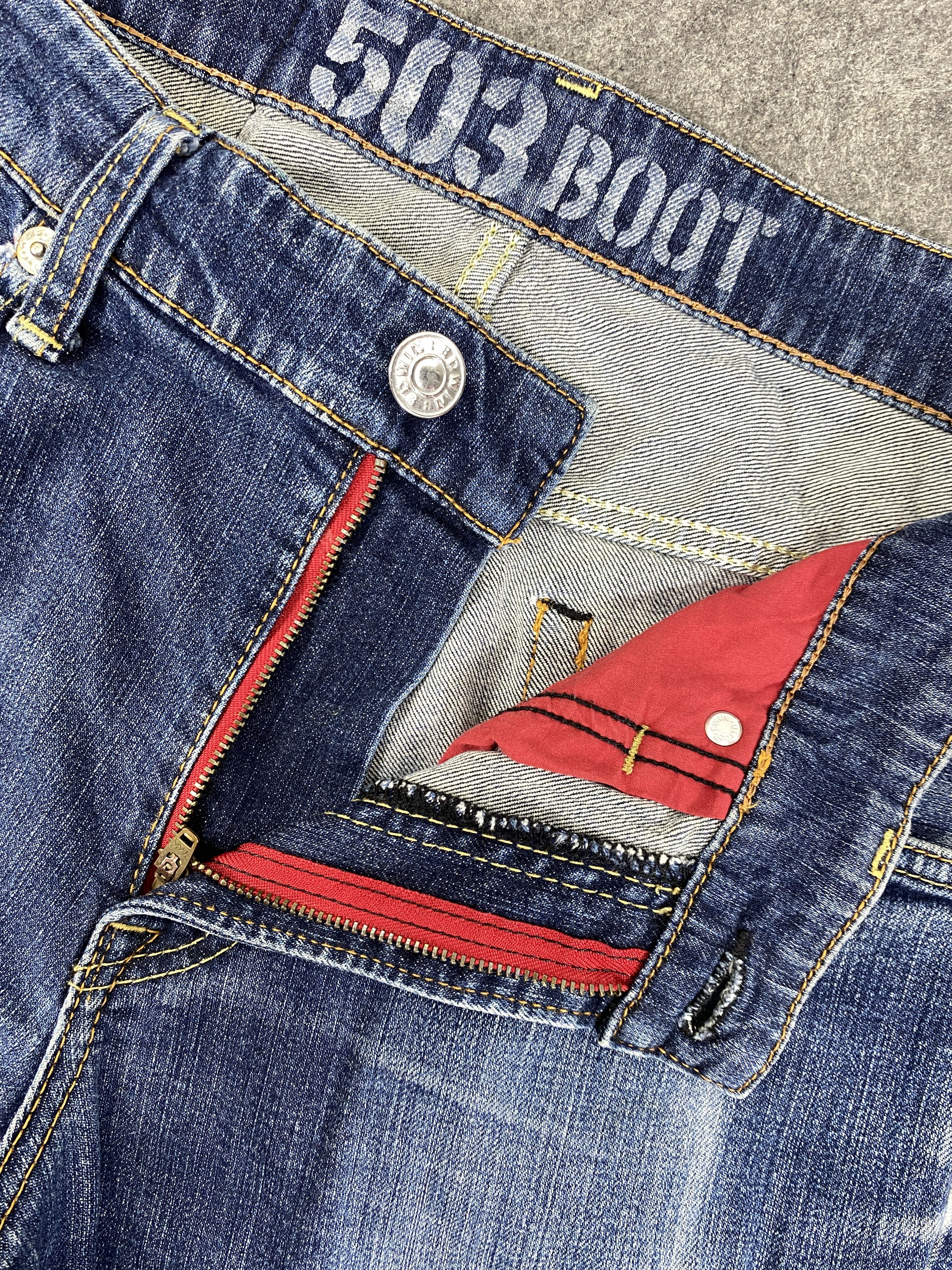 Japanese Brand Vintage Edwin 503 Flare Boot Cut Jeans 33x29.5 - JN3274 Size US 33 - 6 Thumbnail