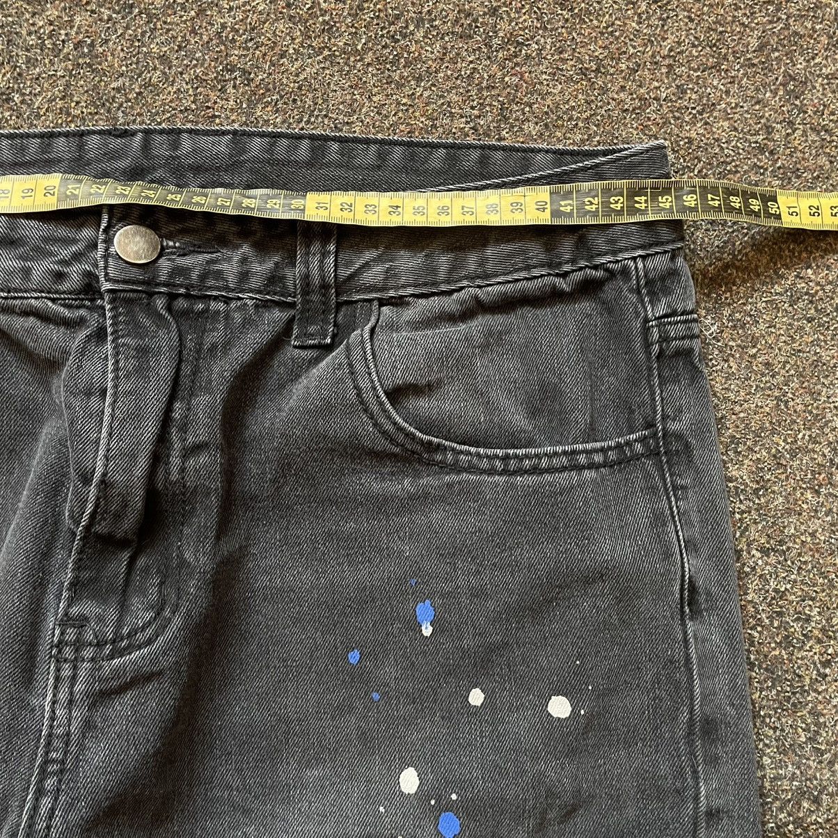 Vintage Y2K Baggy Distressed Paint Splatter Jeans Grunge Skate Logo Size 34" / US 12 / IT 48 - 6 Thumbnail