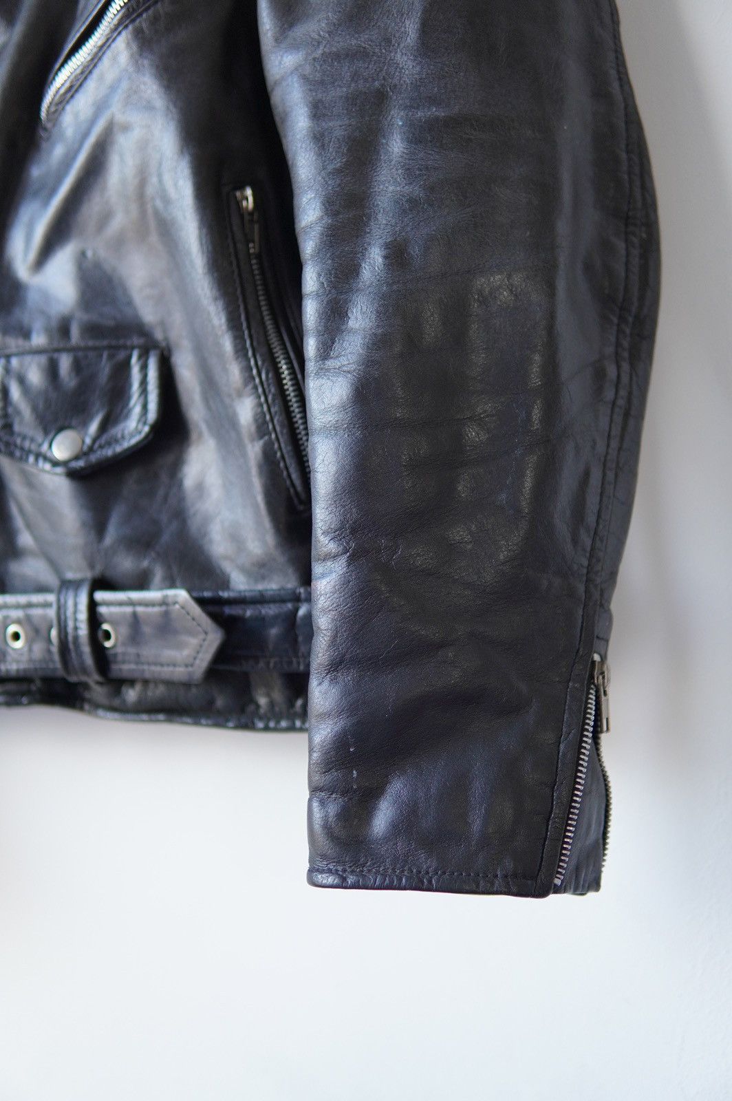 Genuine Leather Vintage Leather Biker Moto Jacket Size US L / EU 52-54 / 3 - 5 Thumbnail
