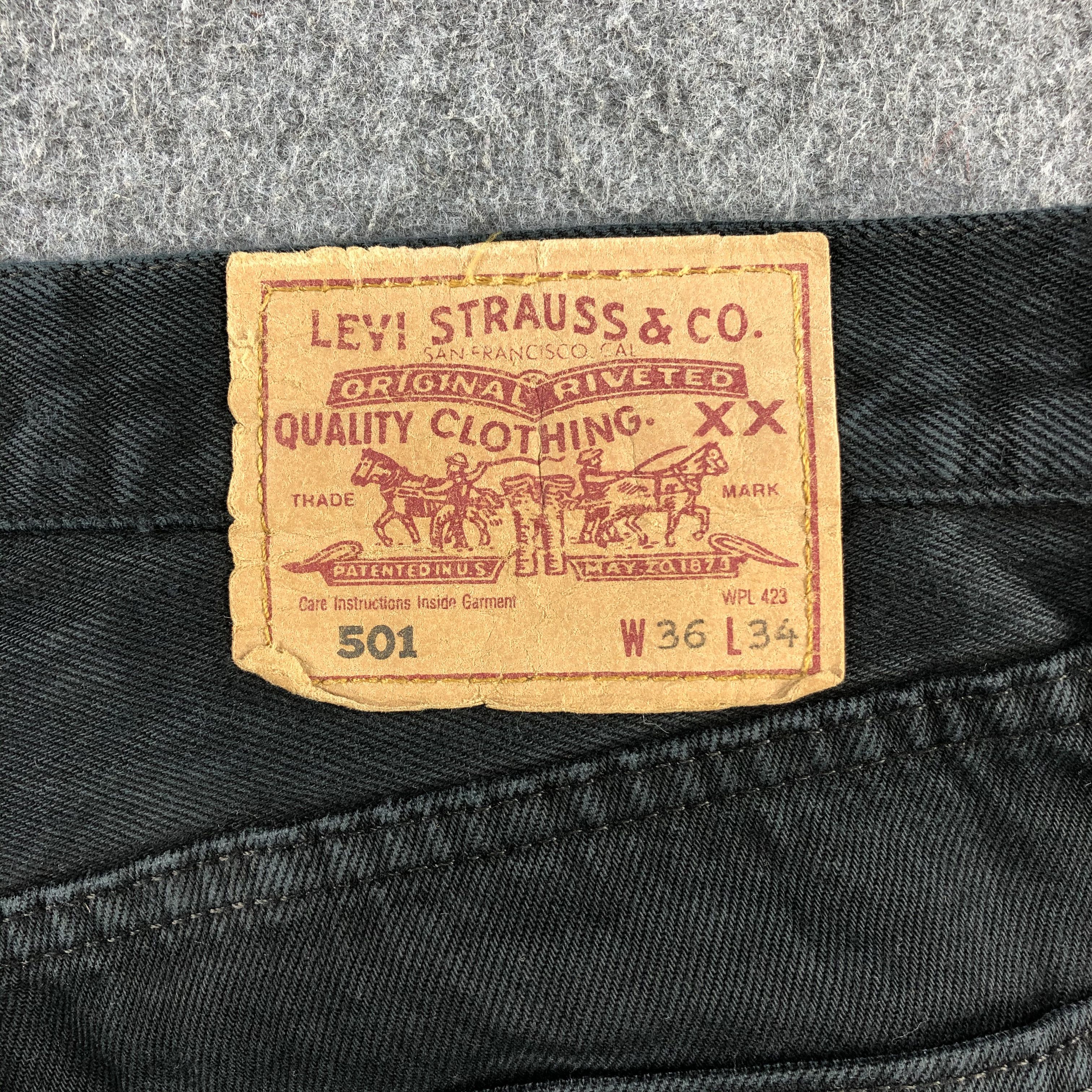 Levi's 90s Vintage Distress Levis 501 Jeans-J1412 Size US 35 - 5 Thumbnail