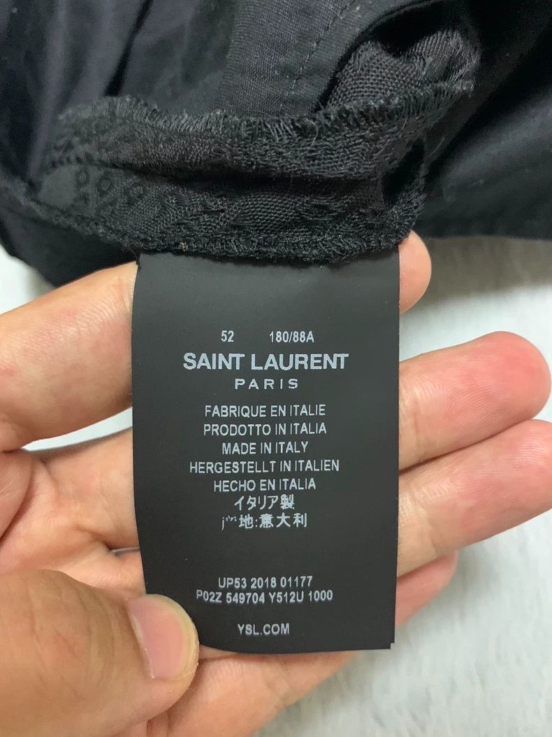 Saint Laurent Paris Saint Laurent Paris size 52 Black diamond stripe micro-tru Size US 36 / EU 52 - 4 Thumbnail
