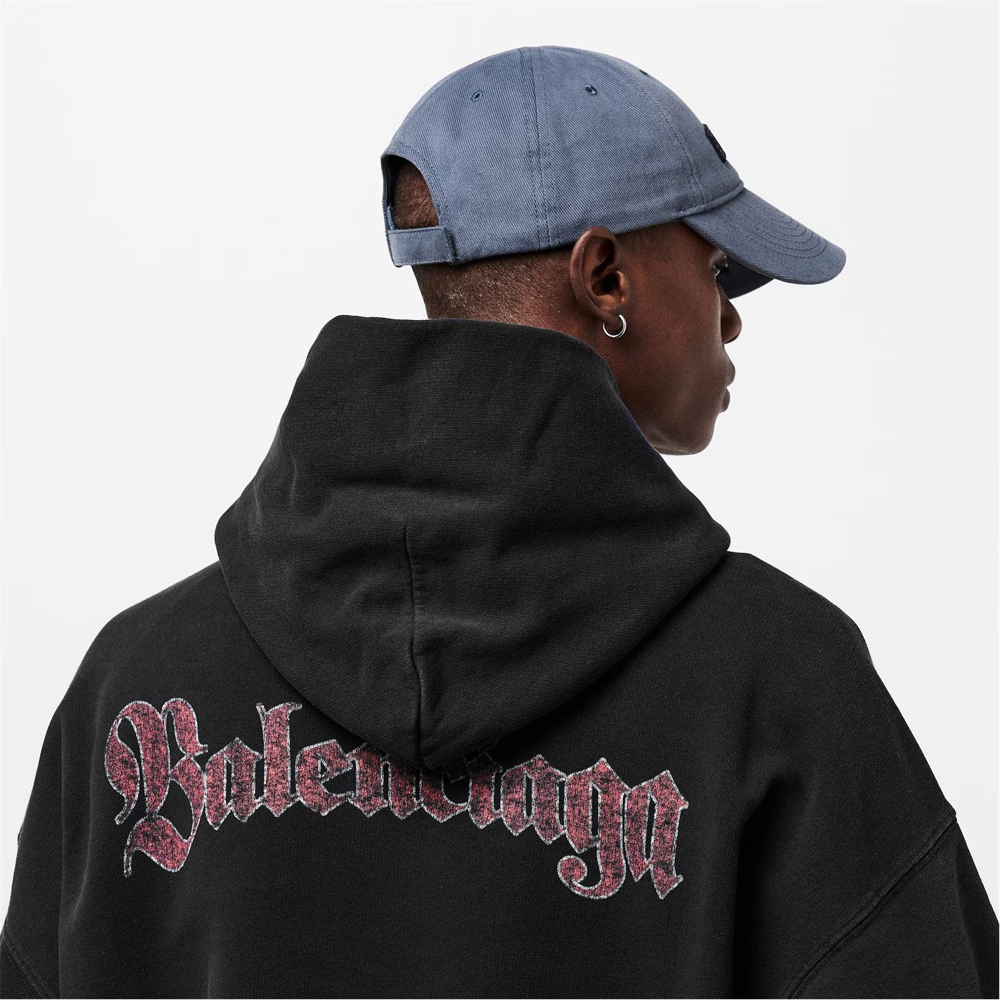 Balenciaga o1g2r1mq0226 Spiral Crest Pull Over Hoodie In Black Size US XL / EU 56 / 4 - 5 Thumbnail