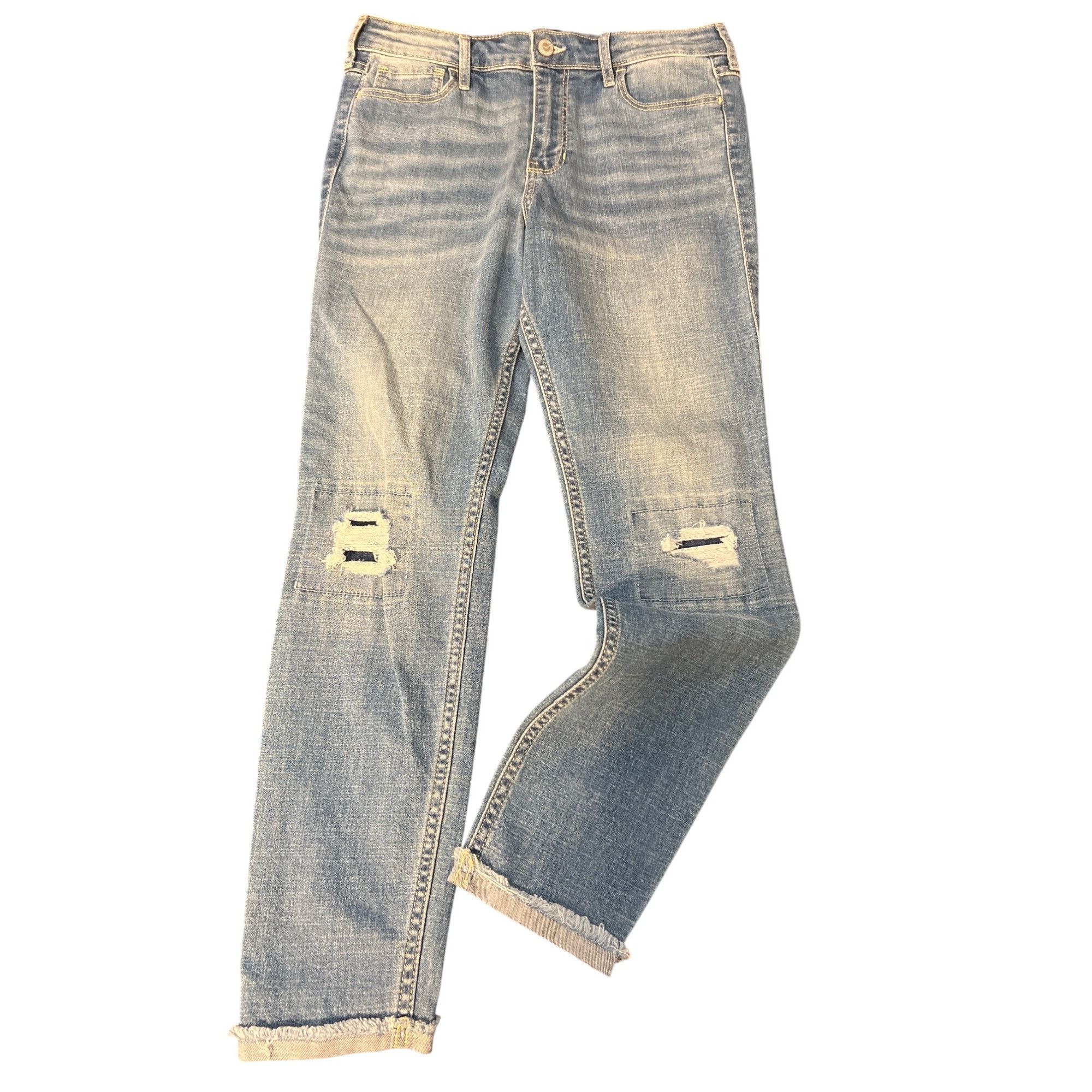 Hollister Hollister High Rise Crop Super Skinny Blue Jeans Classic Str Size 29" - 1 Thumbnail