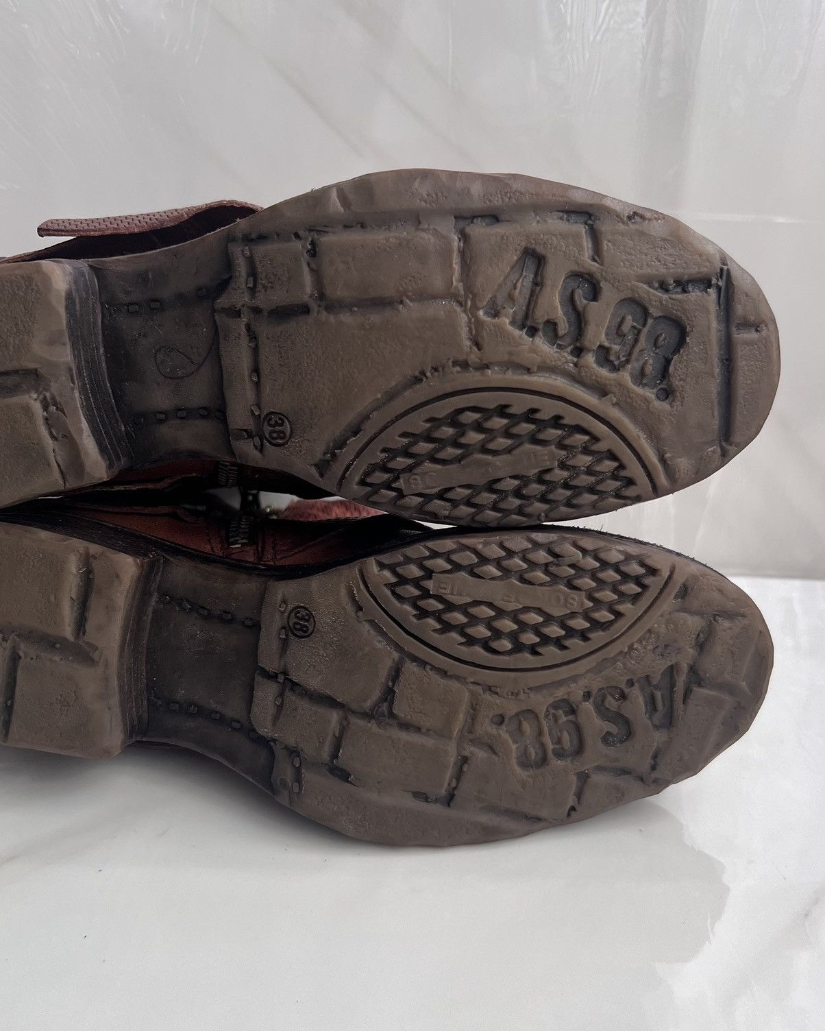 A.S.98 As 98 Airstep italian Zipper Boho Biker distressed boot Size US 8 / IT 38 - 10 Thumbnail