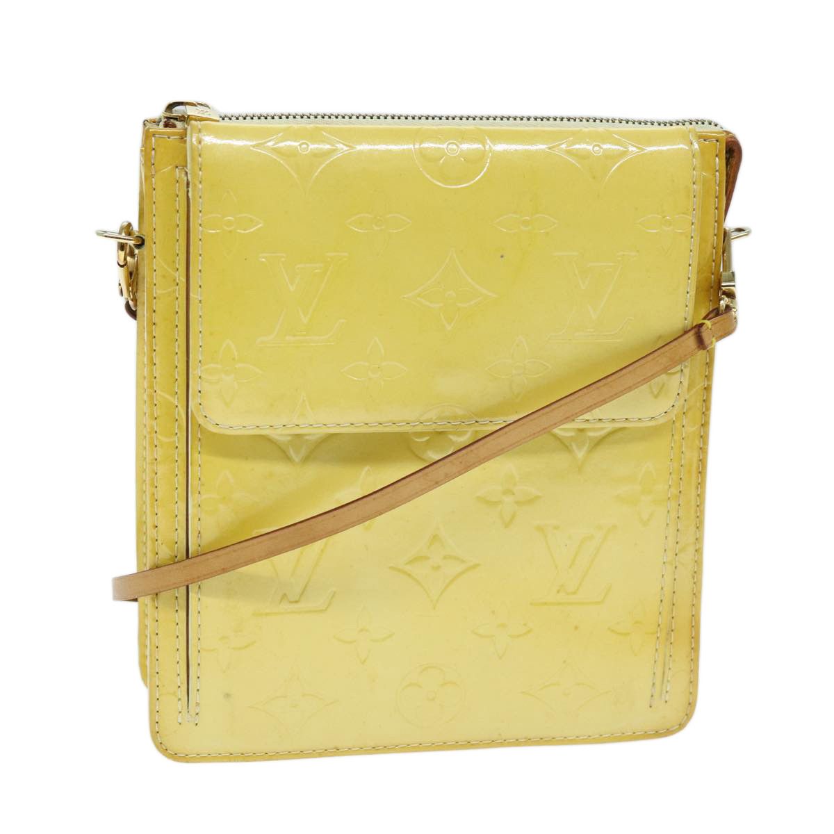 Louis Vuitton Mott Yellow Patent Leather Clutch Bag (Pre-Owned) Size ONE SIZE - 1 Thumbnail