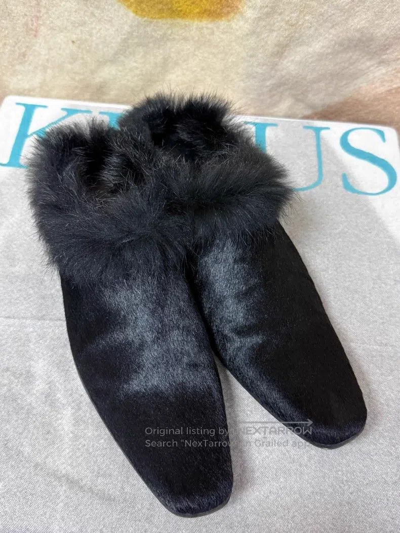 Yohji Yamamoto Yohji Yamamoto Furry Fur Lined Slippers Size US 7 / EU 40 - 4 Thumbnail