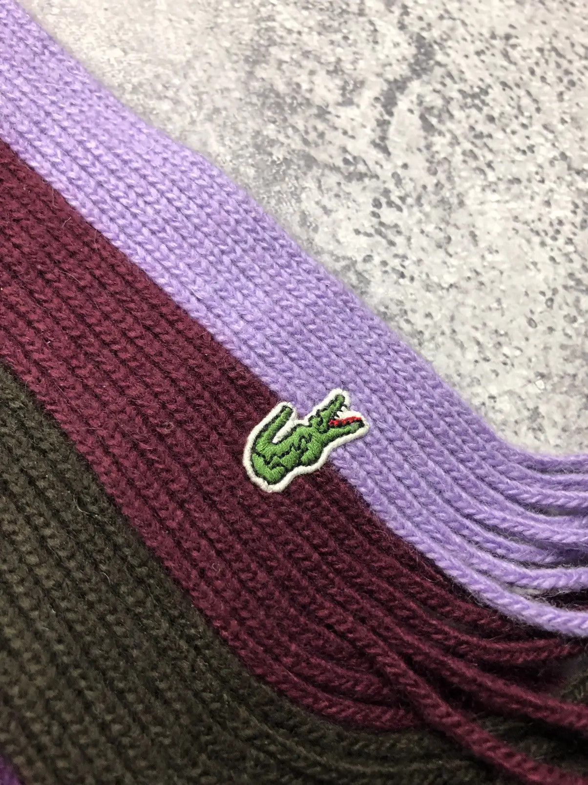 Lacoste LACOSTE Hype Mini Logo Multicolor Scarf Streetwear Casual Size ONE SIZE - 5 Thumbnail