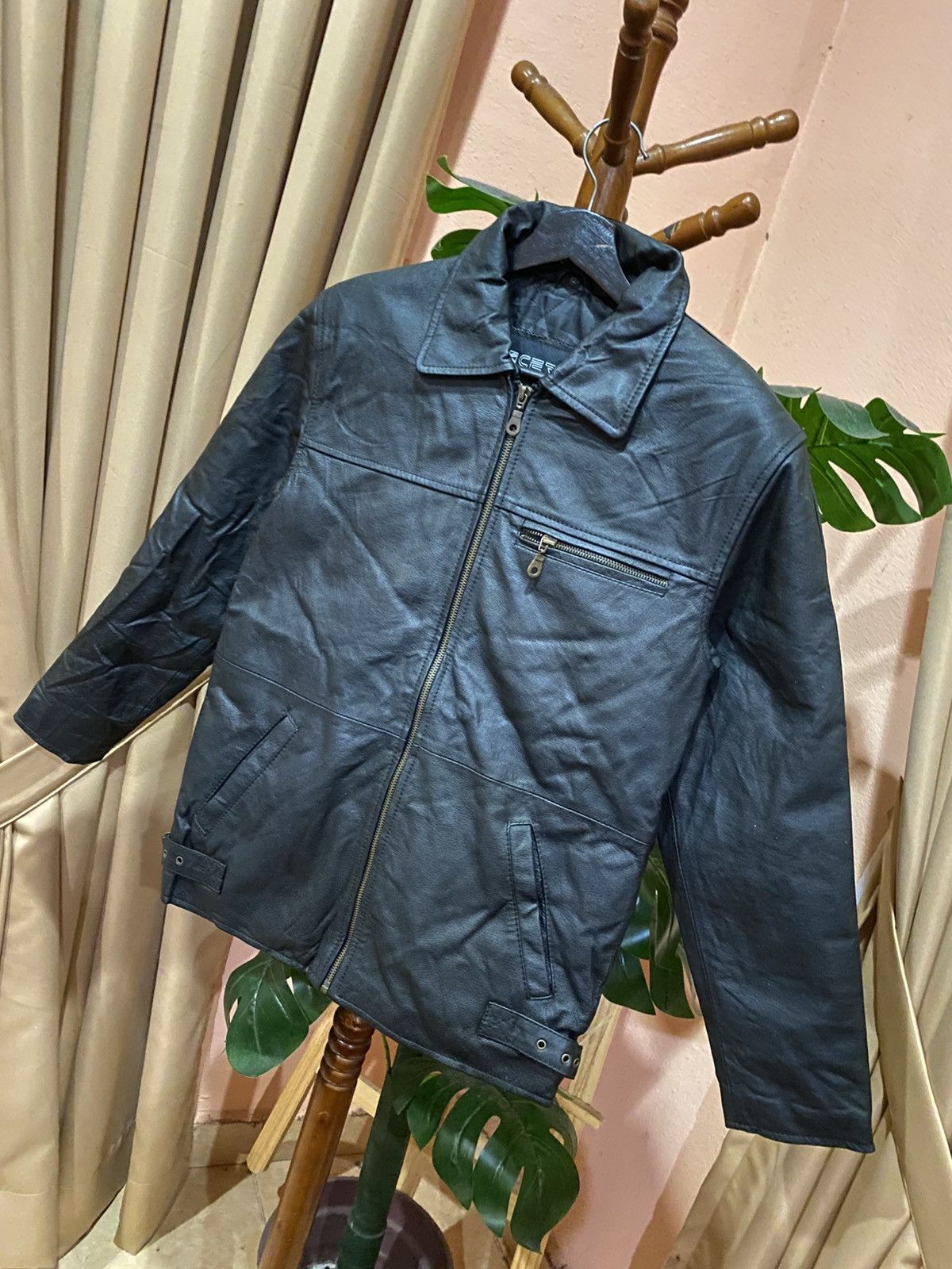 Other K CERO Black Faux Leather ZipUp Jacket Minimalist Moto Style Size US XS / EU 42 / 0 - 1 Thumbnail