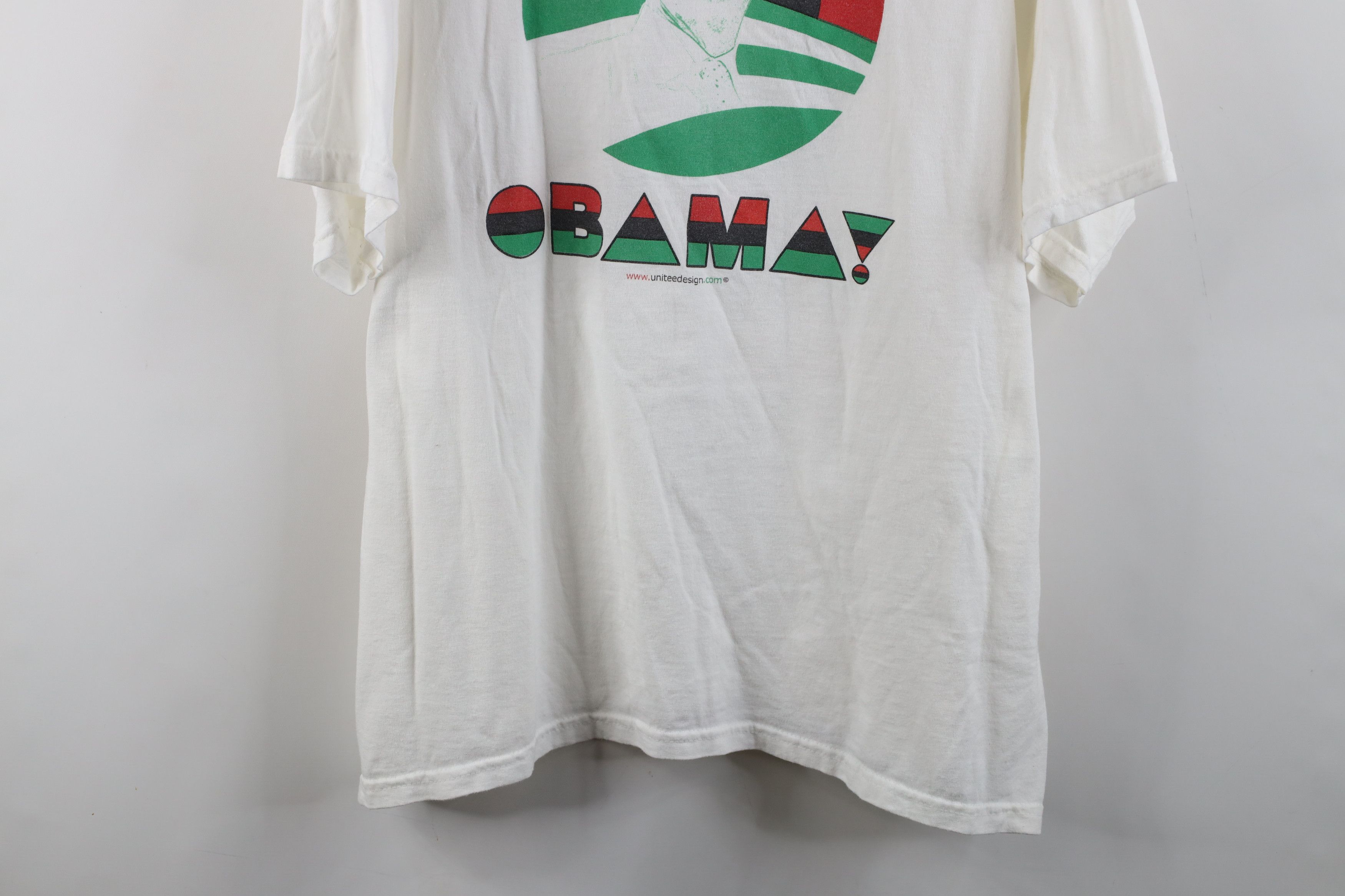 Vintage Vintage President Barack Obama Short Sleeve T-Shirt White Size US XXL / EU 58 / 5 - 3 Thumbnail