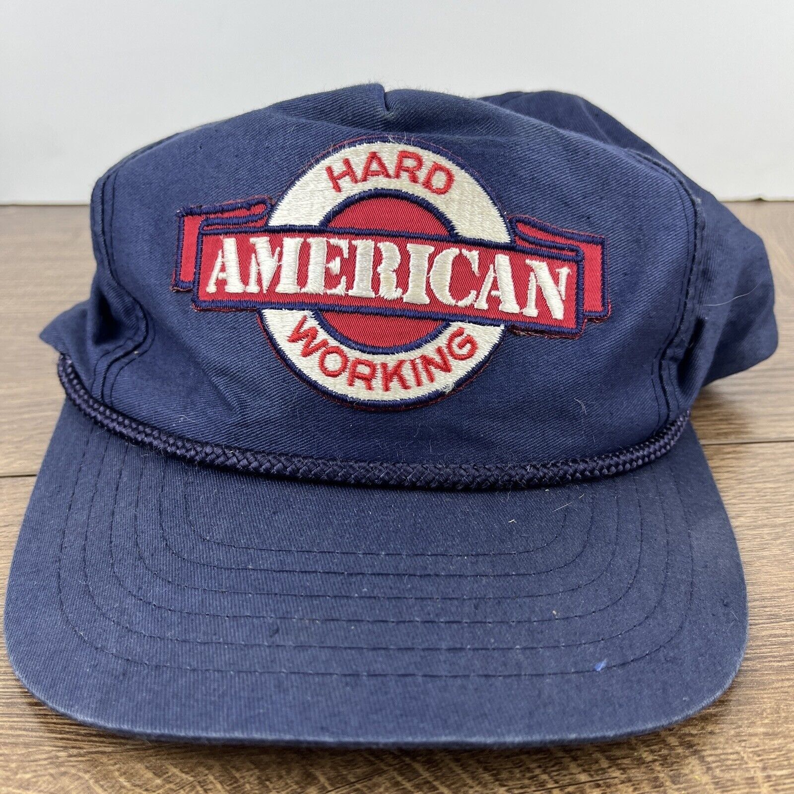 Other Hard Working American Hat Blue Hat Adjustable Adult Size Hat Size ONE SIZE - 5 Thumbnail