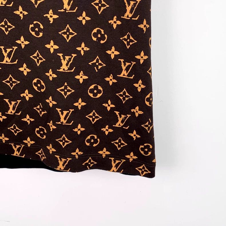 Louis Vuitton Louis Vuitton Color-block logo full-print cotton crewneck Size S / US 4 / IT 40 - 4 Thumbnail