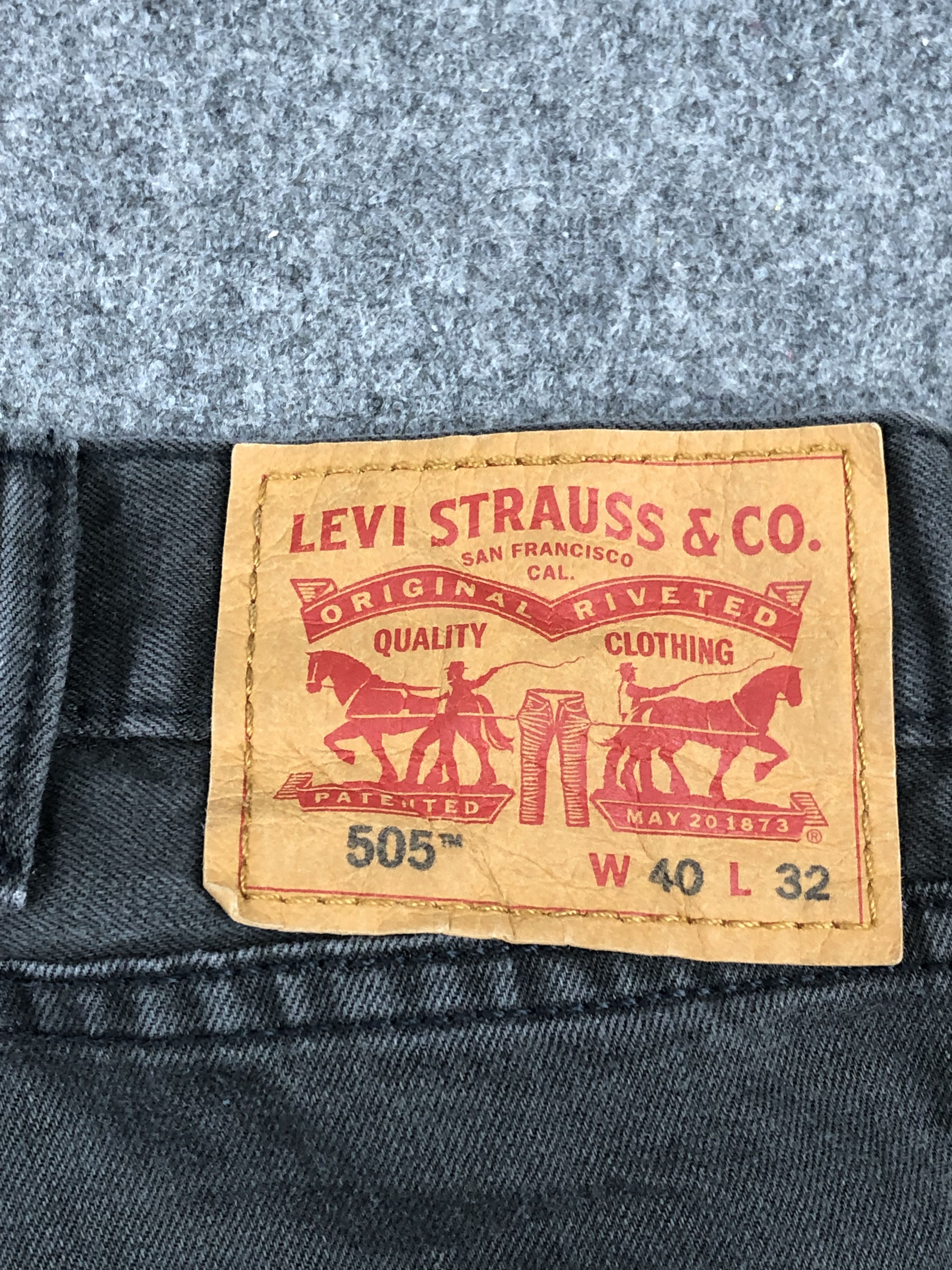 Levi's Faded Black Vintage Levis 505 Jeans DP1685 Size US 40 / EU 56 - 5 Thumbnail