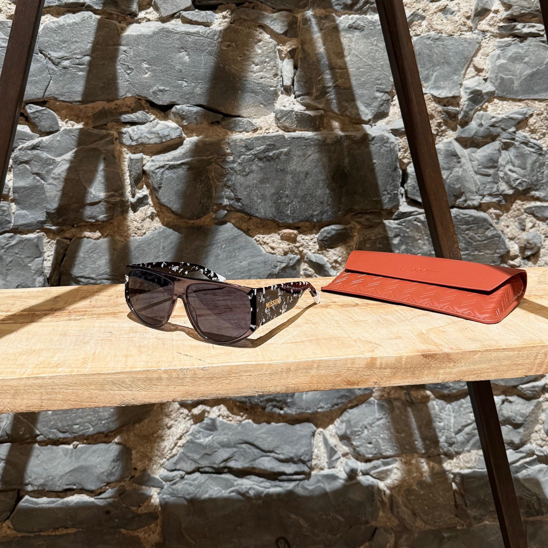 Missoni MIS 0165 Black White Marble Oversized Sunglasses