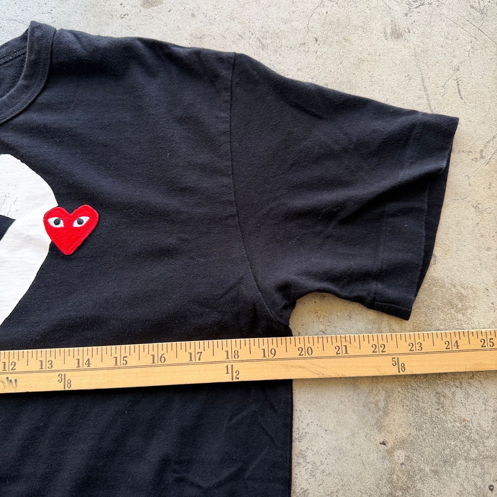 Comme des Garcons Comme des Garçons Double Play Heart Logo Tee Black Size L Size US M / EU 48-50 / 2 - 7 Thumbnail