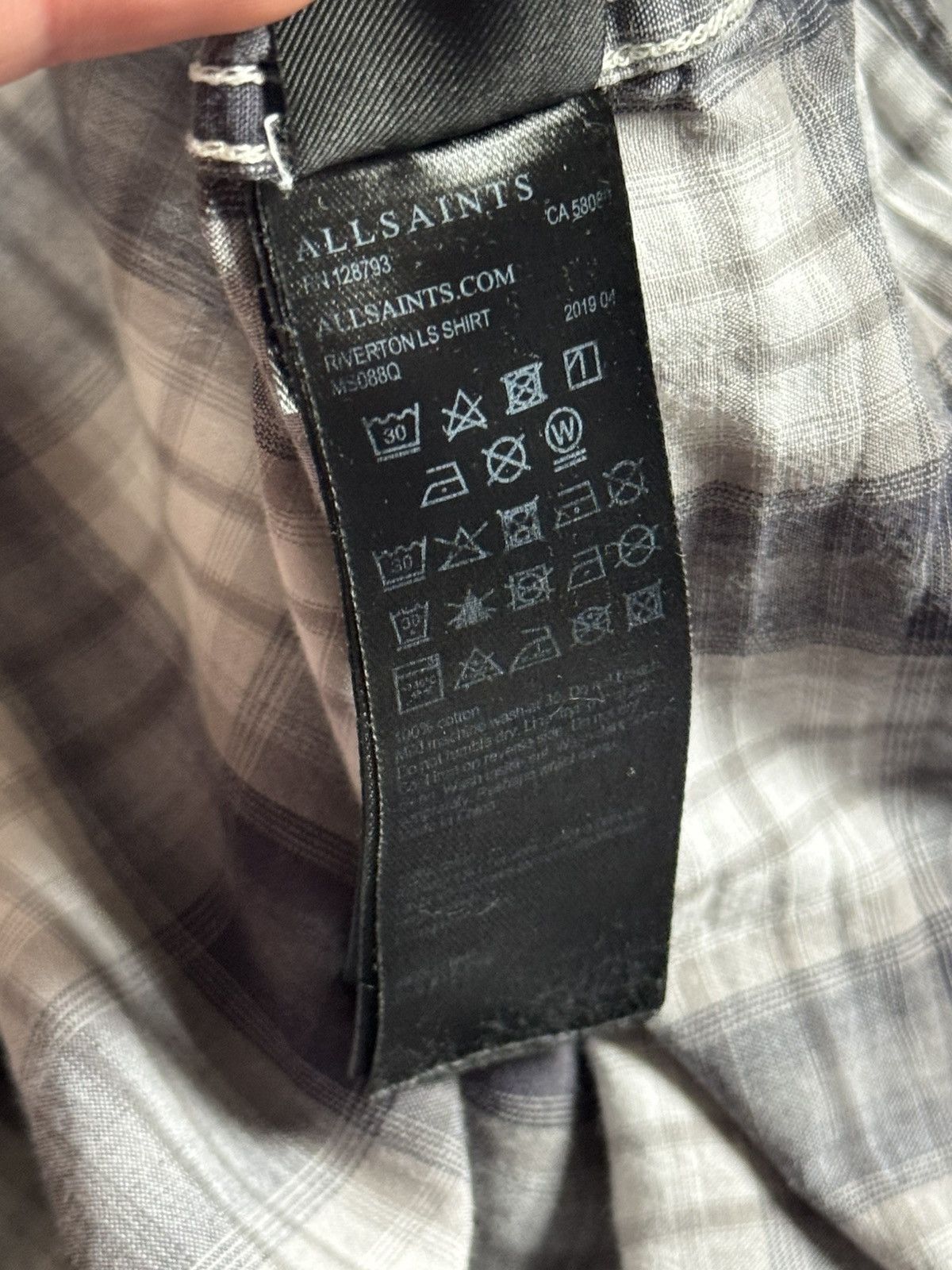 Allsaints × Flannel Allsaints L Riverton LS shirt button up Chekered flannel Y2K Size US L / EU 52-54 / 3 - 10 Thumbnail