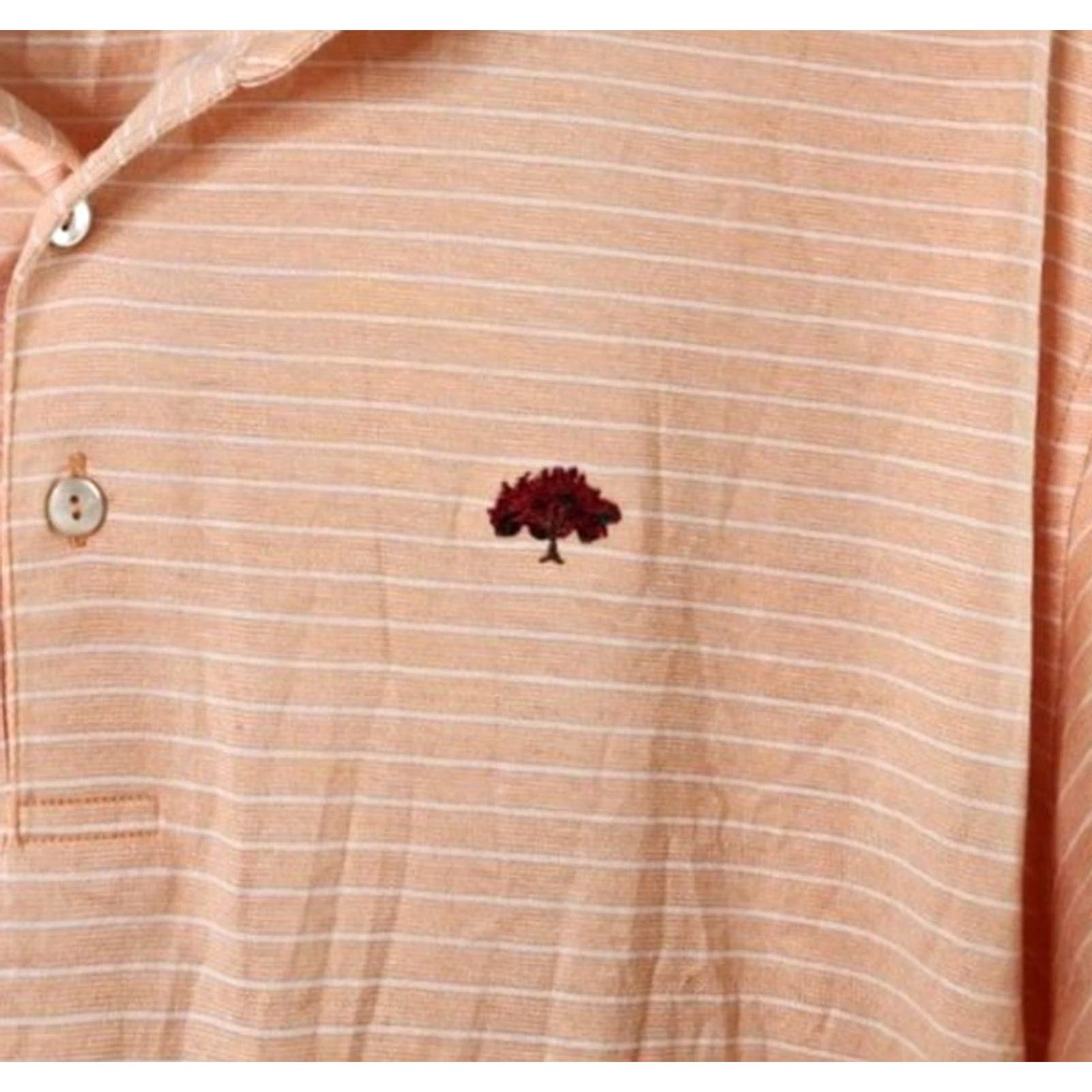 Peter Millar Peter Millar Polo Shirt Mens M 100% Cotton Striped Orange Golf Short Sleeve Polo Size US M / EU 48-50 / 2 - 3 Thumbnail