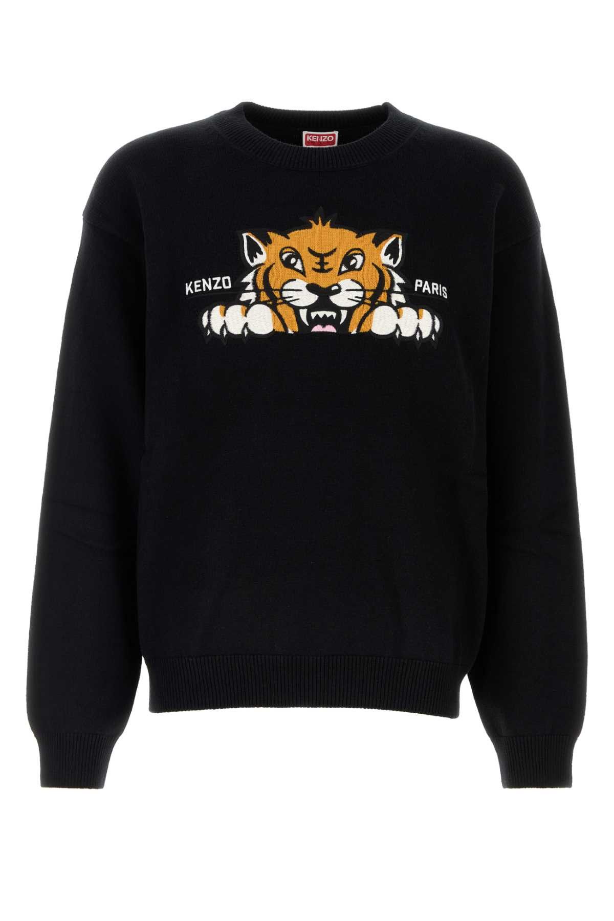 Kenzo Black Wool Blend Sweater Size US XL / EU 56 / 4 - 1 Thumbnail