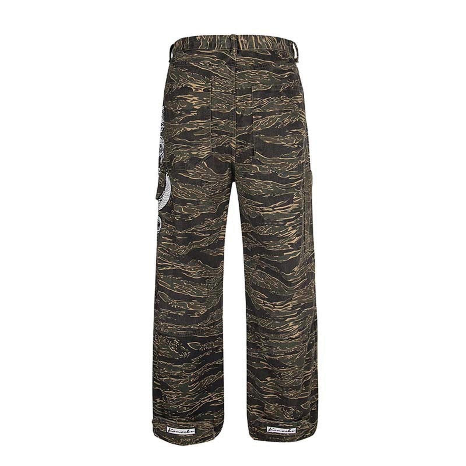 Japanese Brand Camo Straight Wide Leg Pants with Snake Print Size US 32 / EU 48 - 4 Thumbnail