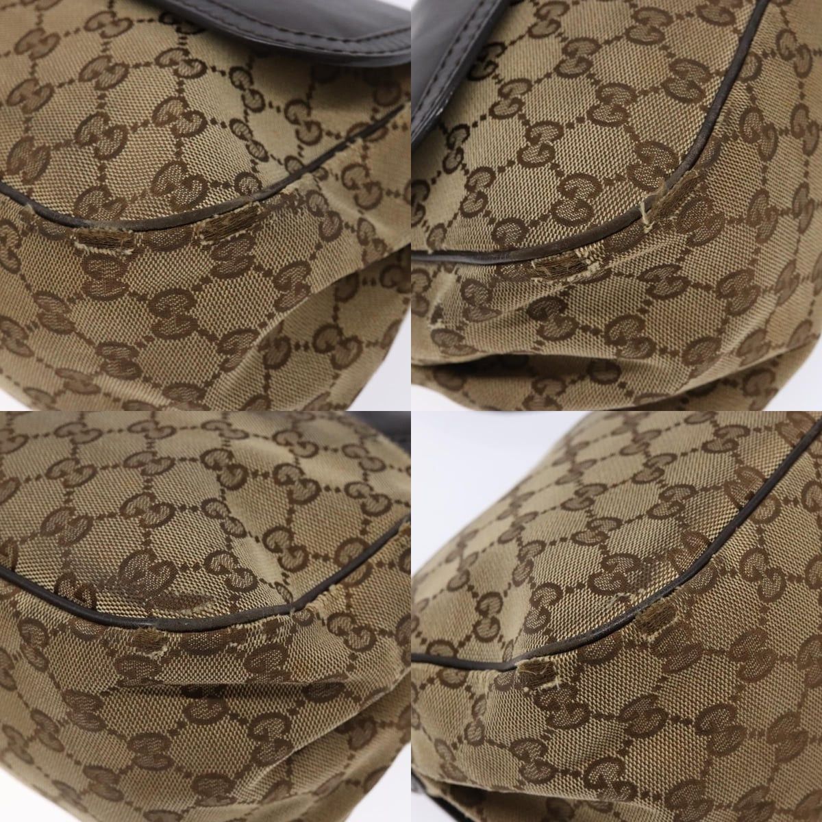 Gucci GUCCI GG Canvas Shoulder Bag Beige Silver Brown Size ONE SIZE - 10 Thumbnail