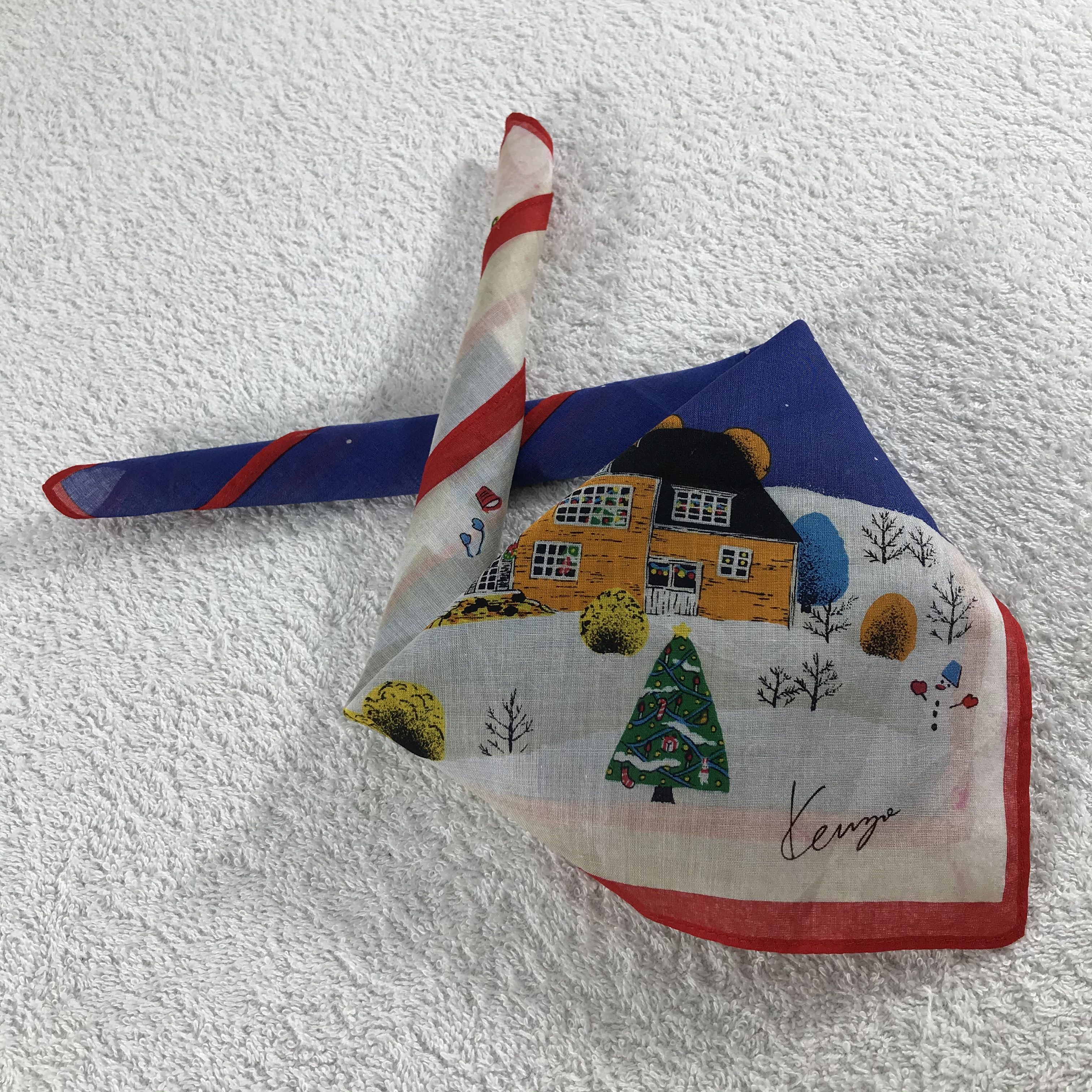 Kenzo × Vintage Kenzo Bandana / Handkerchief / Neckerchief - S310 Size ONE SIZE - 4 Thumbnail