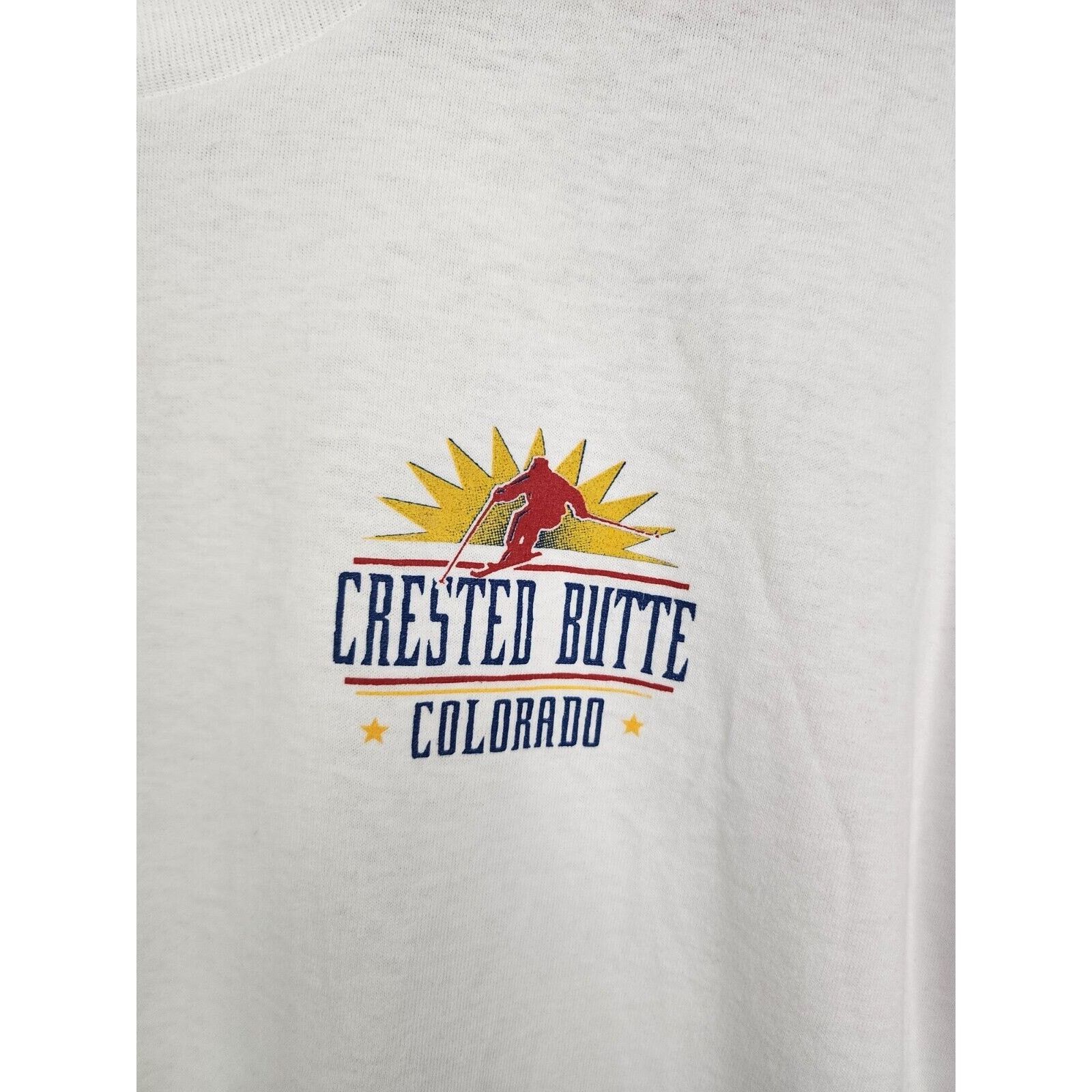 Jerzees Vintage Crested Butte Shirt Finest Alpine Experience L Tee Size US L / EU 52-54 / 3 - 3 Thumbnail