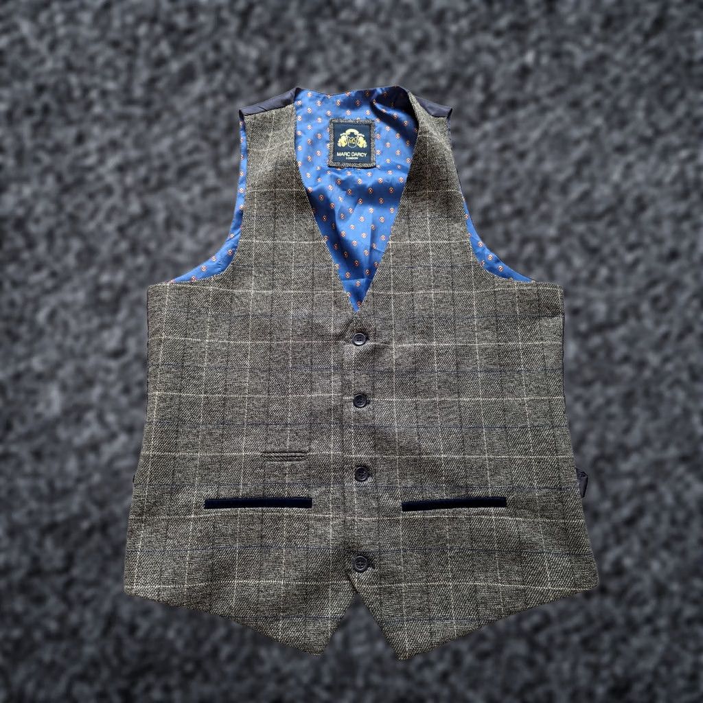 Marcs Marc Darcy Gray Waistcoat Vest Gilet Mens Size 38R Formal Smart Casual Size US XXS / EU 40 - 1 Thumbnail