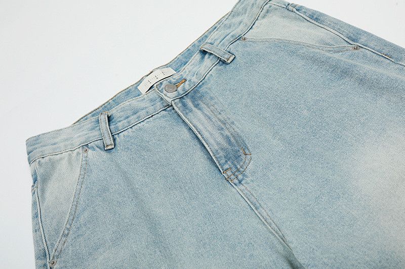 Jean American retro high street wide-leg washed jeans for men Size US 32 / EU 48 - 3 Thumbnail