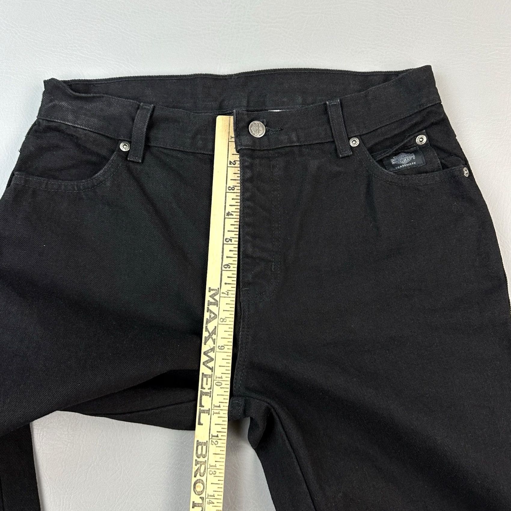 Harley Davidson VINTAGE Harley-Davidson Jeans Womens 8 30x31 Black Denim Classic Straight Biker Jeans Womens 8 Black Denim Classic Straight Biker Size 30" / US 8 / IT 44 - 6 Thumbnail