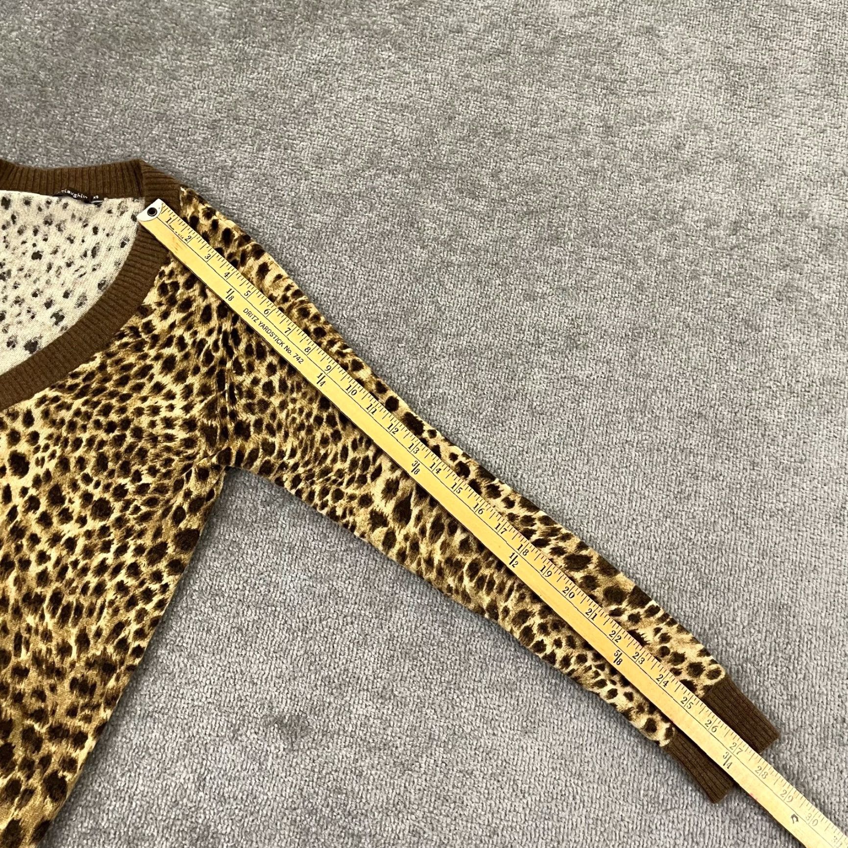J.McLaughlin J. McLaughlin Cardigan Womens XS Brown Leopard Cashmere Oversized Button Size XS / US 0-2 / IT 36-38 - 6 Thumbnail