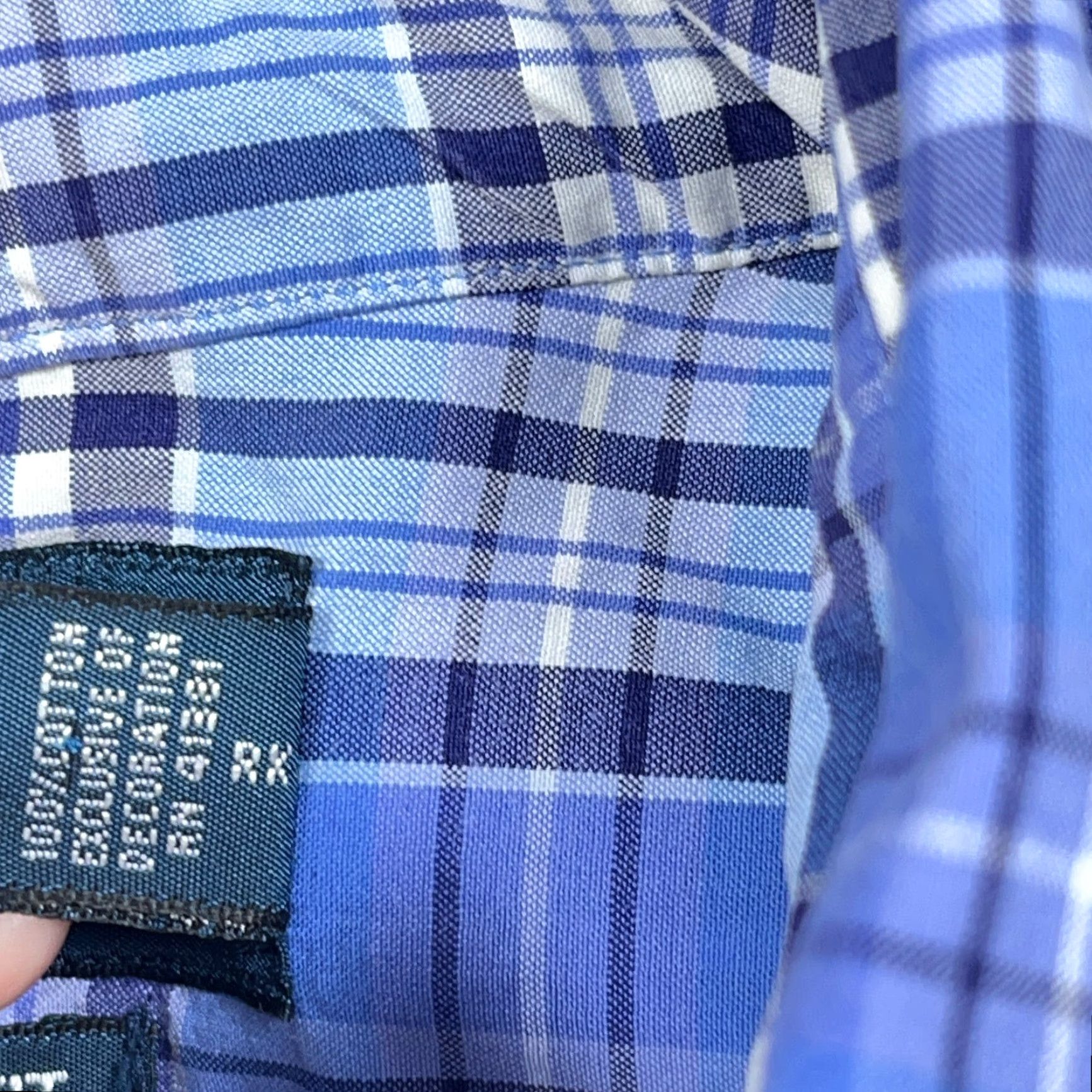 Ralph Lauren Ralph Lauren Shirt Men XL Classic Fit Blue Plaid Button Up Dress Poplin Tartan Size 46R - 7 Thumbnail
