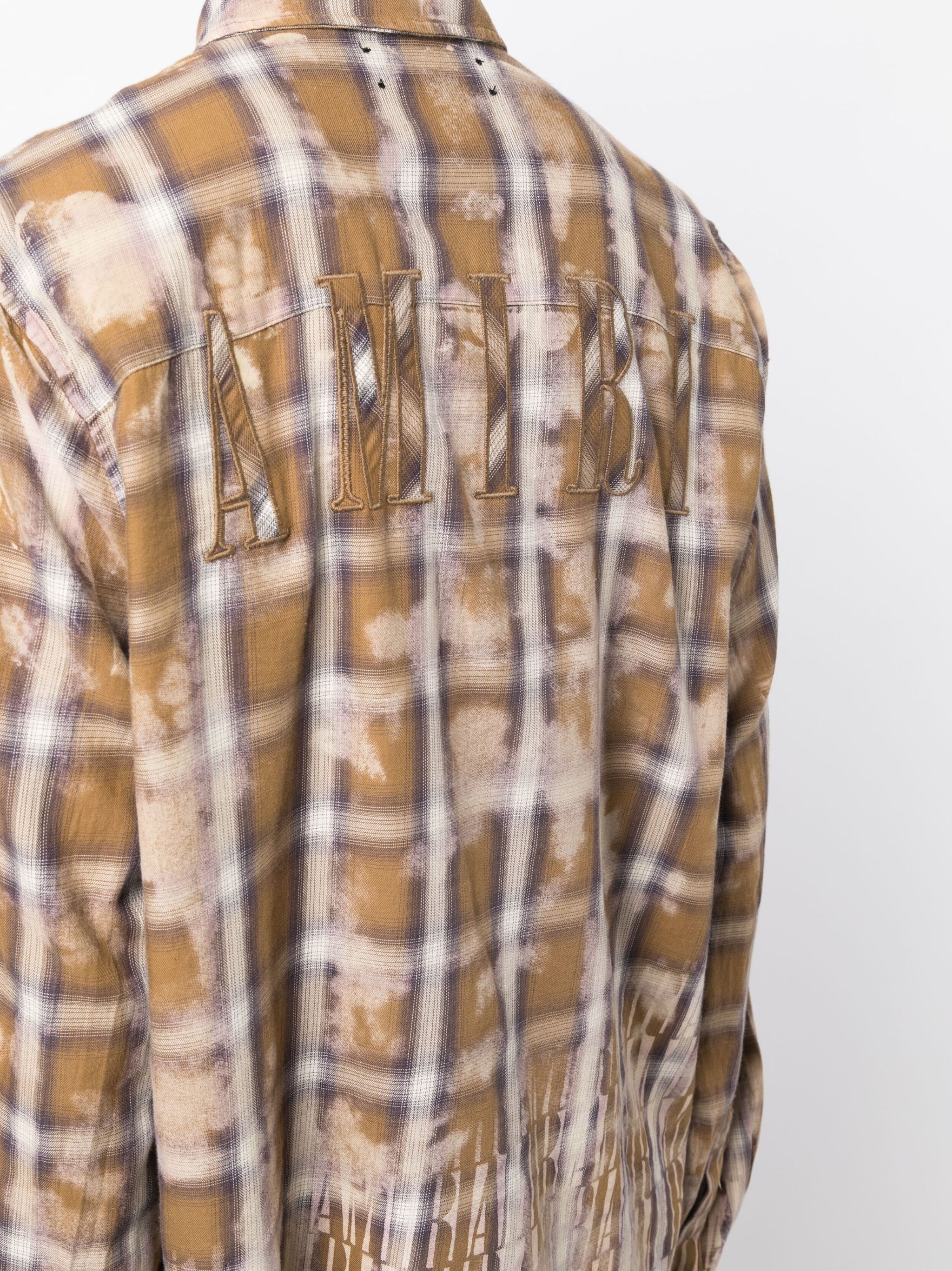 Amiri o1w1db10125 Bleached Flannel Shirt in Multicolor Size US XL / EU 56 / 4 - 5 Thumbnail
