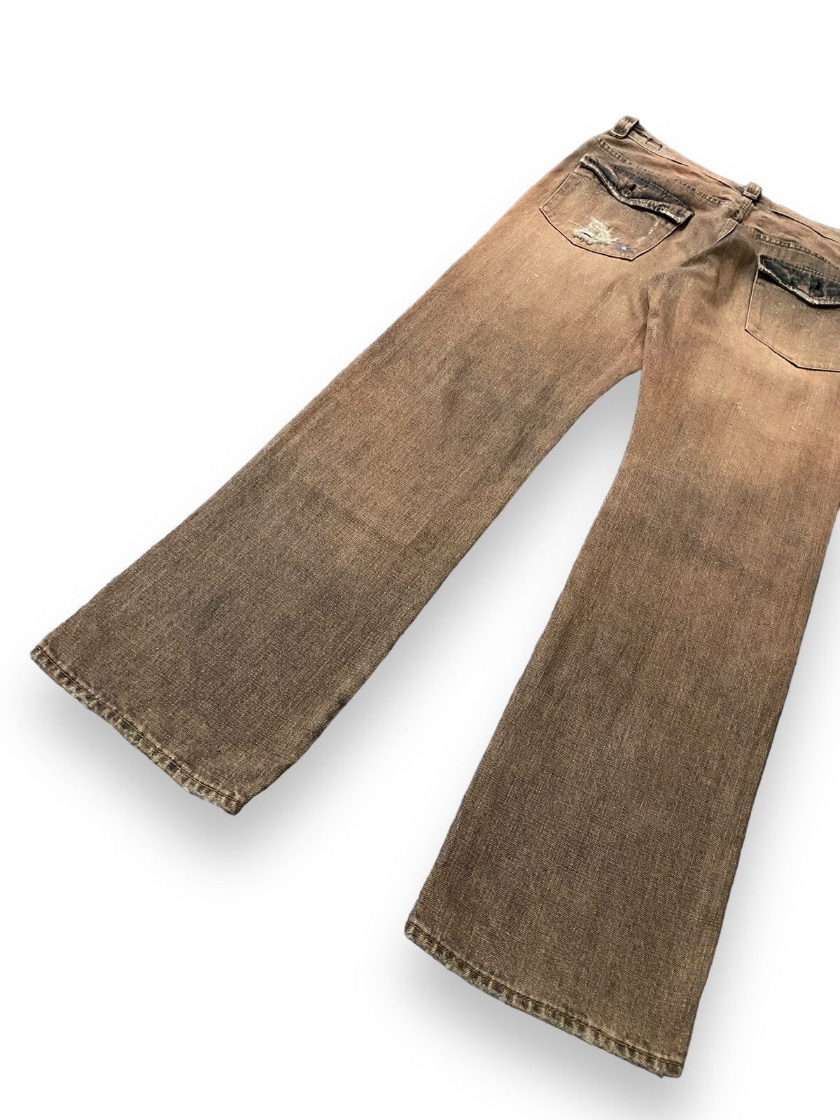 Japanese Brand Japan Bartack Damaged Ripped Bullet Distressed Denim Size US 33 - 13 Thumbnail