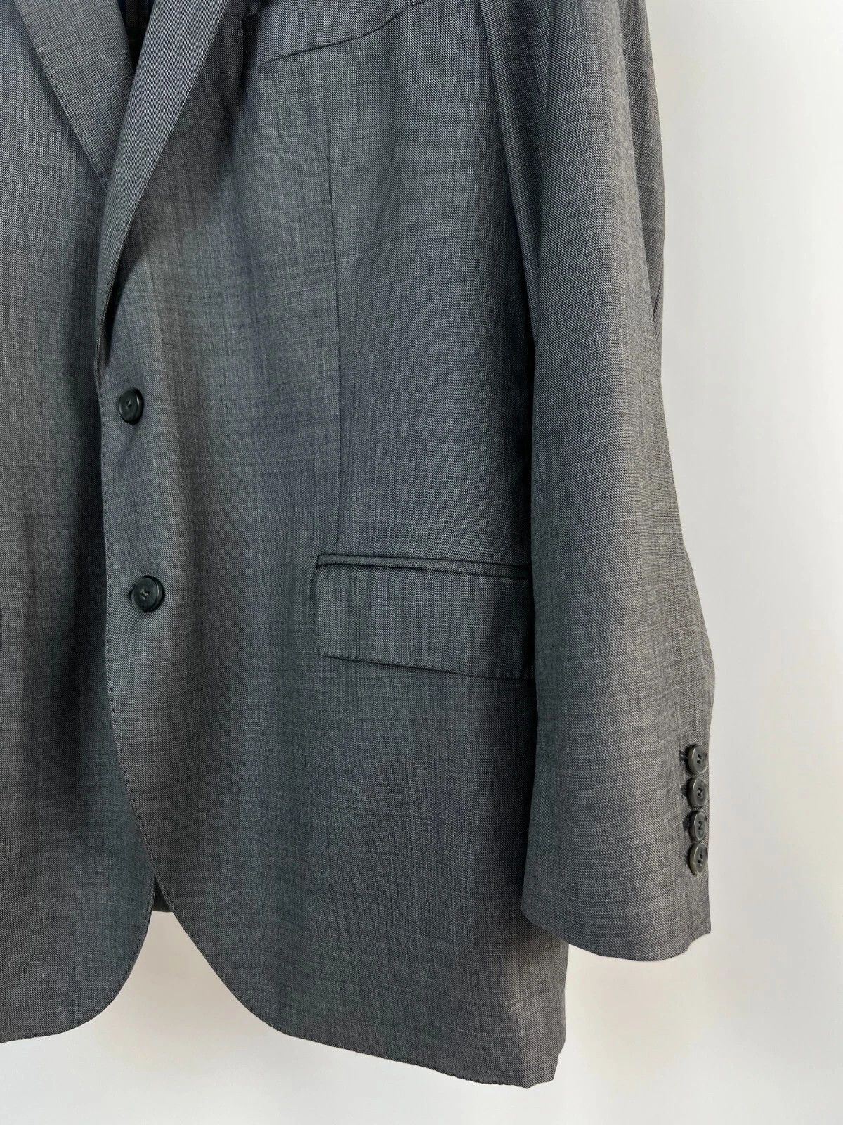 Hackett × Loro Piana Hackett Mayfair ing Loro Piana 120's Wool Grey Blazer Size 48R - 7 Thumbnail