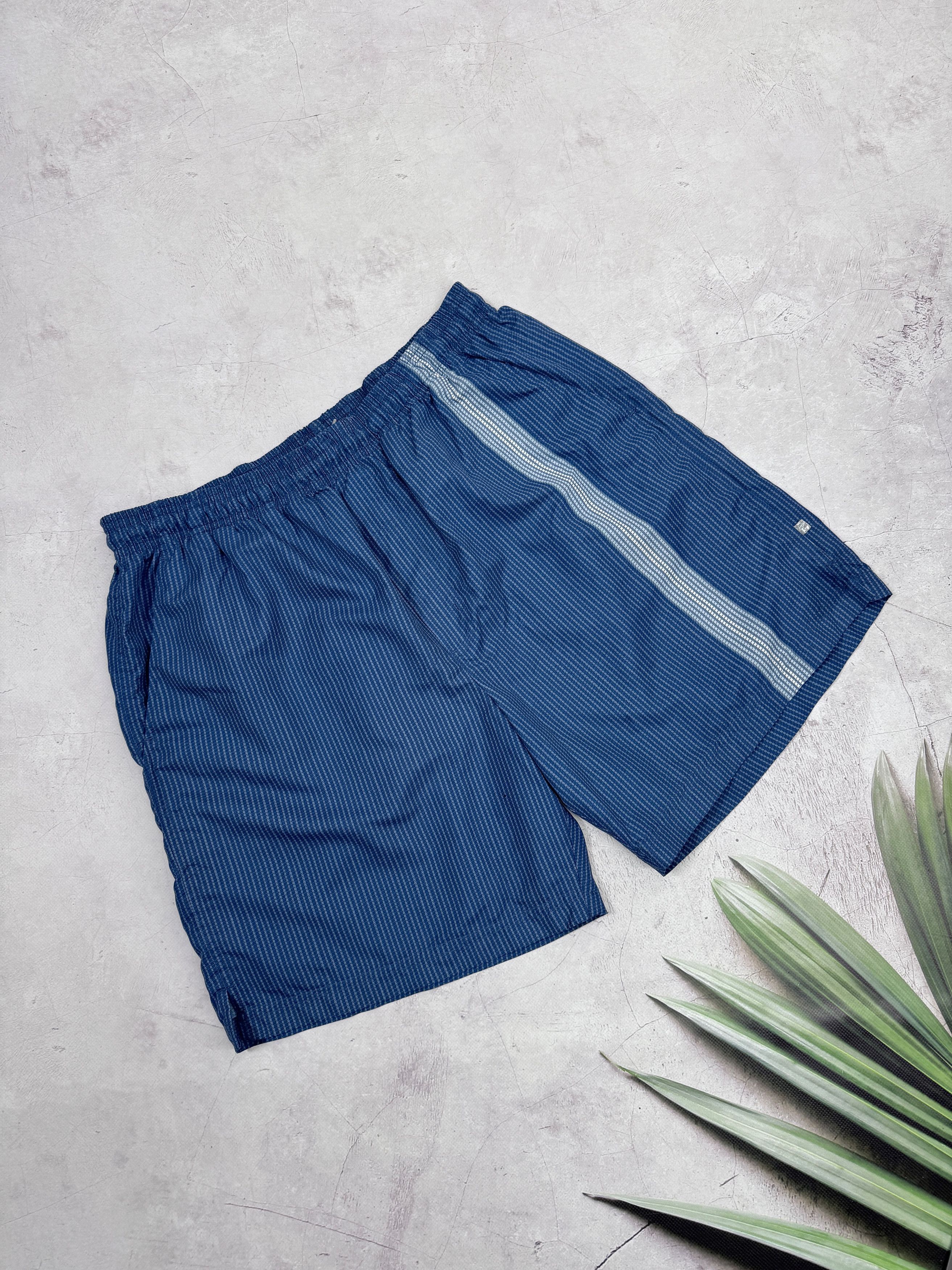 Nike × Vintage Vintage Nike Challenge Court Tennis Shorts Blue Stripe Size US 36 / EU 52 - 1 Thumbnail