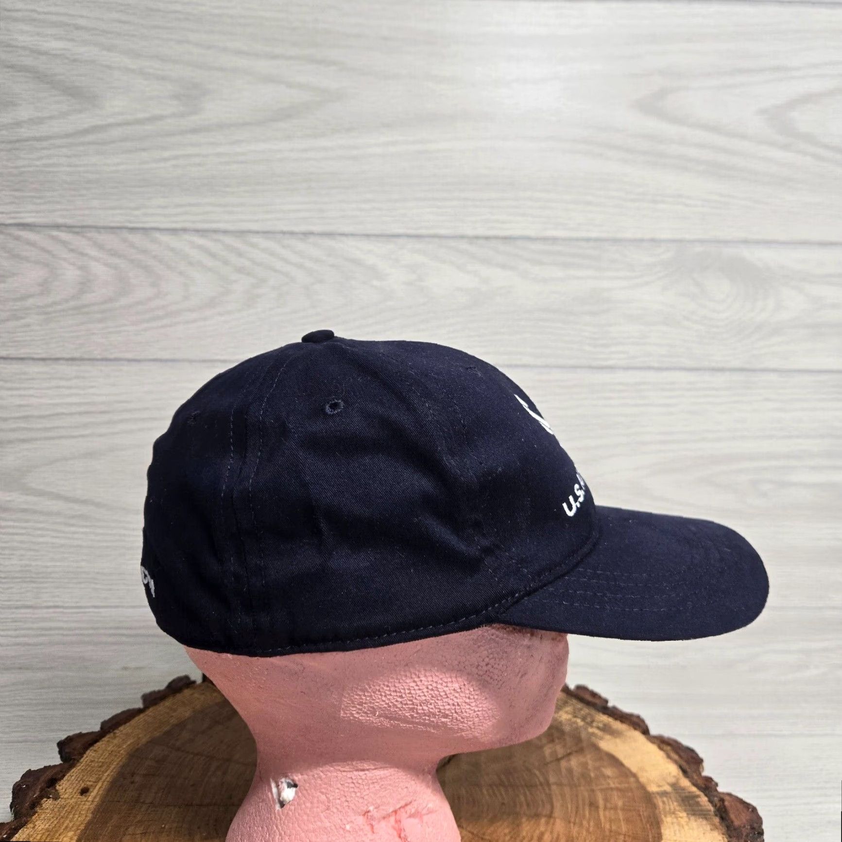 Vintage US Air Force Hat Cap Made In USA Fitted 7 3/8 Blue Baseball Cap Men 7 3/8 USA Hat Mens Cap Cap US Air Force Hat Blue 7 3/8 Size ONE SIZE - 2 Thumbnail