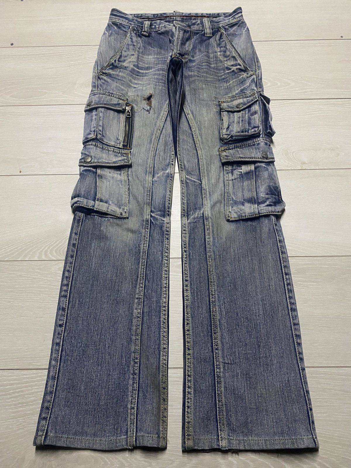 Nicole Club Japanese Nicole Club Tactical Multipocket Flare Jeans Size US 28 / EU 44 - 1 Thumbnail