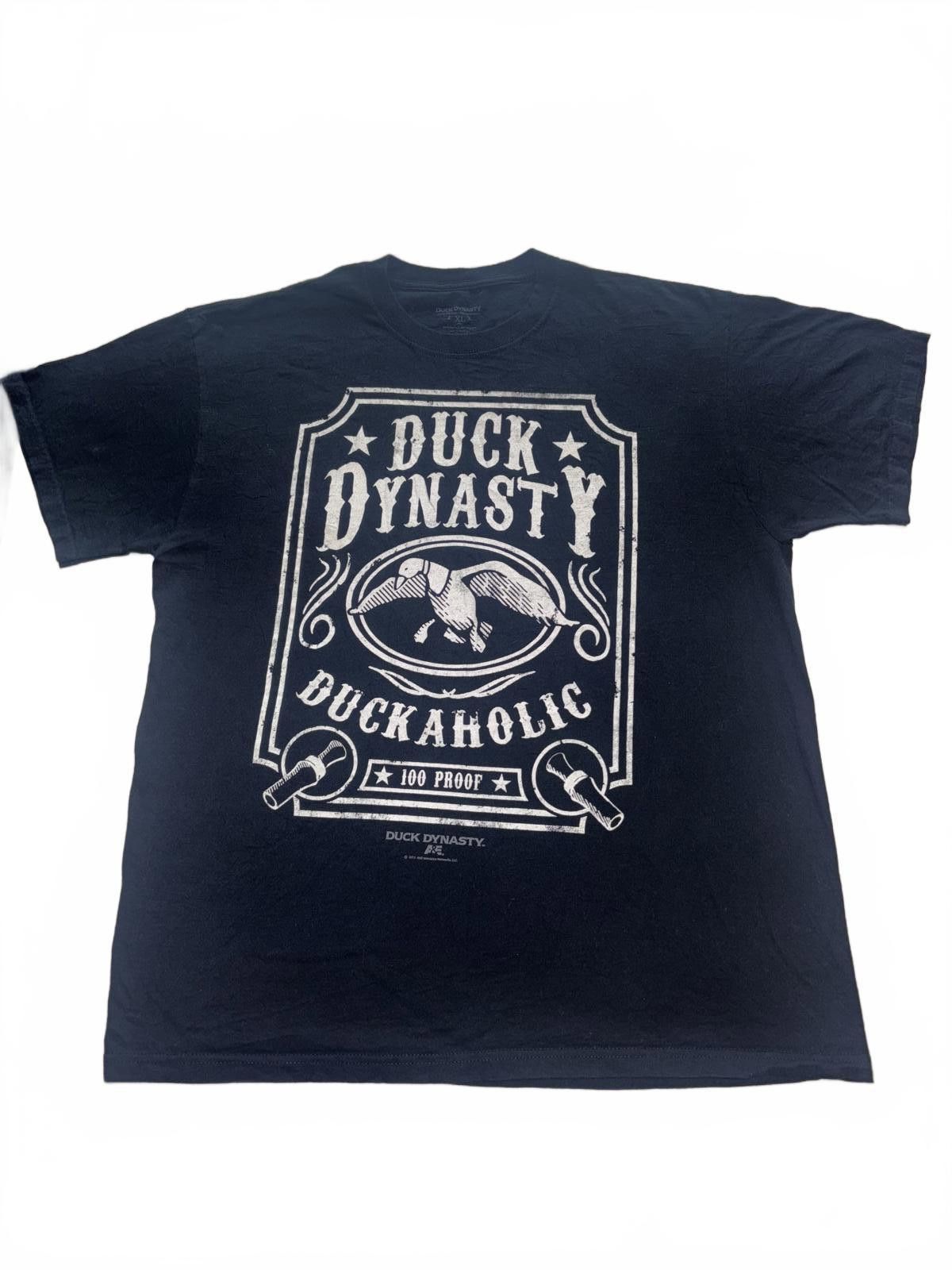 Designer Vintage Duck Dynasty Duckaholic Graphic Tee - 100 Proof Size US XL / EU 56 / 4 - 1 Thumbnail