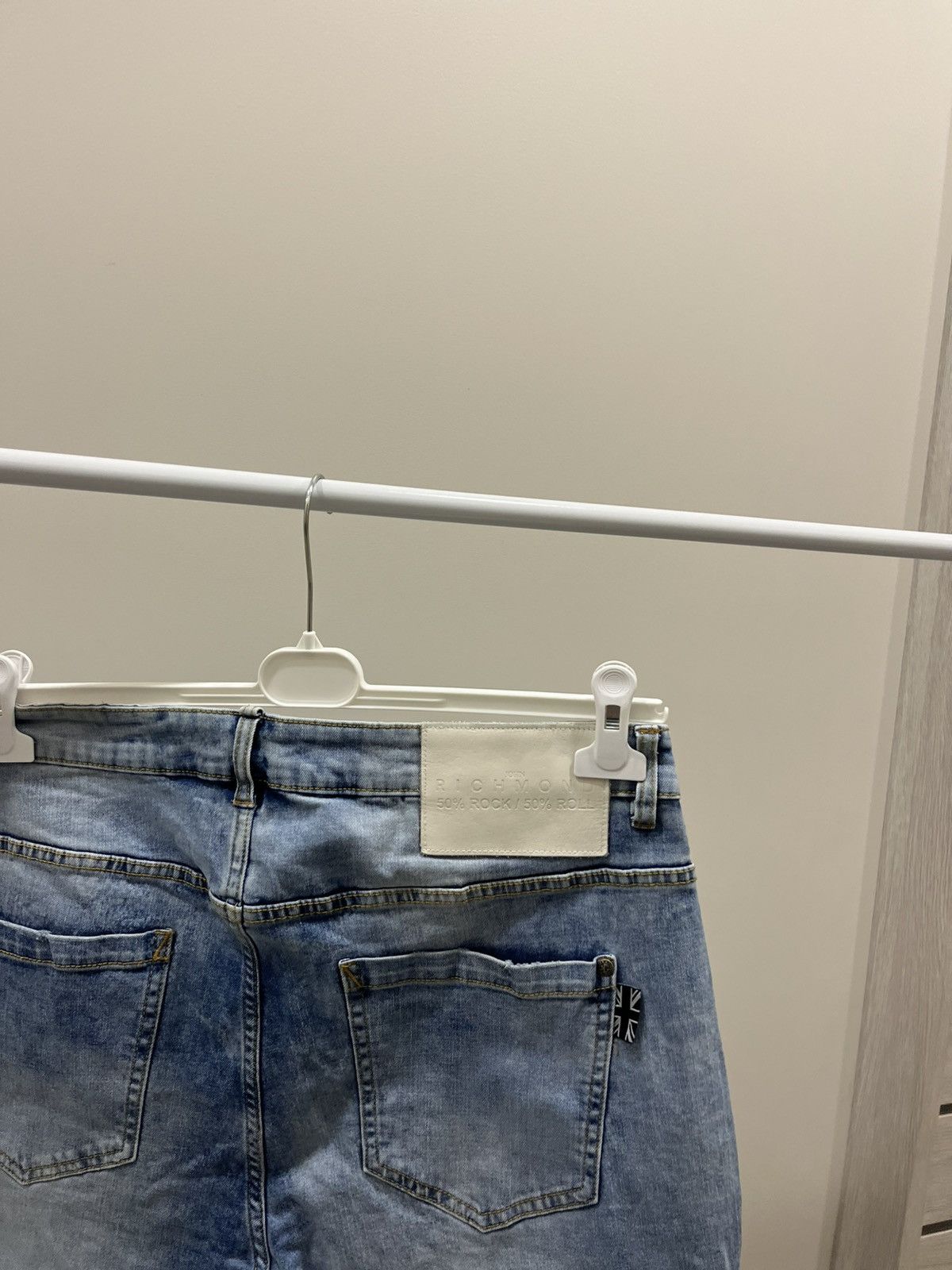 Richmond Denim Richmond Denim Y2K Blue Distressed Flare Jeans Made In Italy Size US 36 / EU 52 - 4 Thumbnail