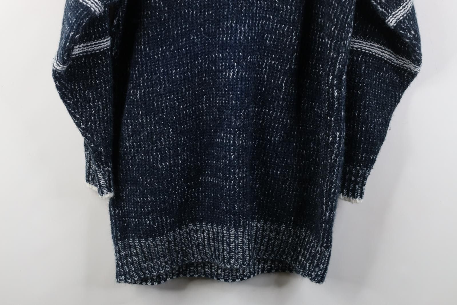 Vintage Vintage 90s Streetwear Christmas Snowflake Mock Neck Sweater Size L / US 10 / IT 46 - 9 Thumbnail