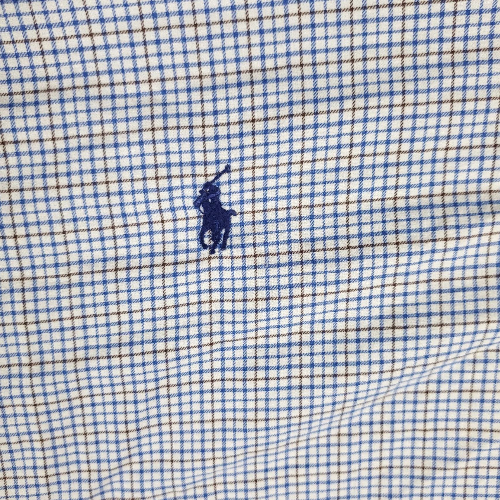 Ralph Lauren Ralph Lauren Shirt Mens 2XL Blue Check Button-Up Long Sleeve Casual Cotton Mens Size US XXL / EU 58 / 5 - 2 Thumbnail