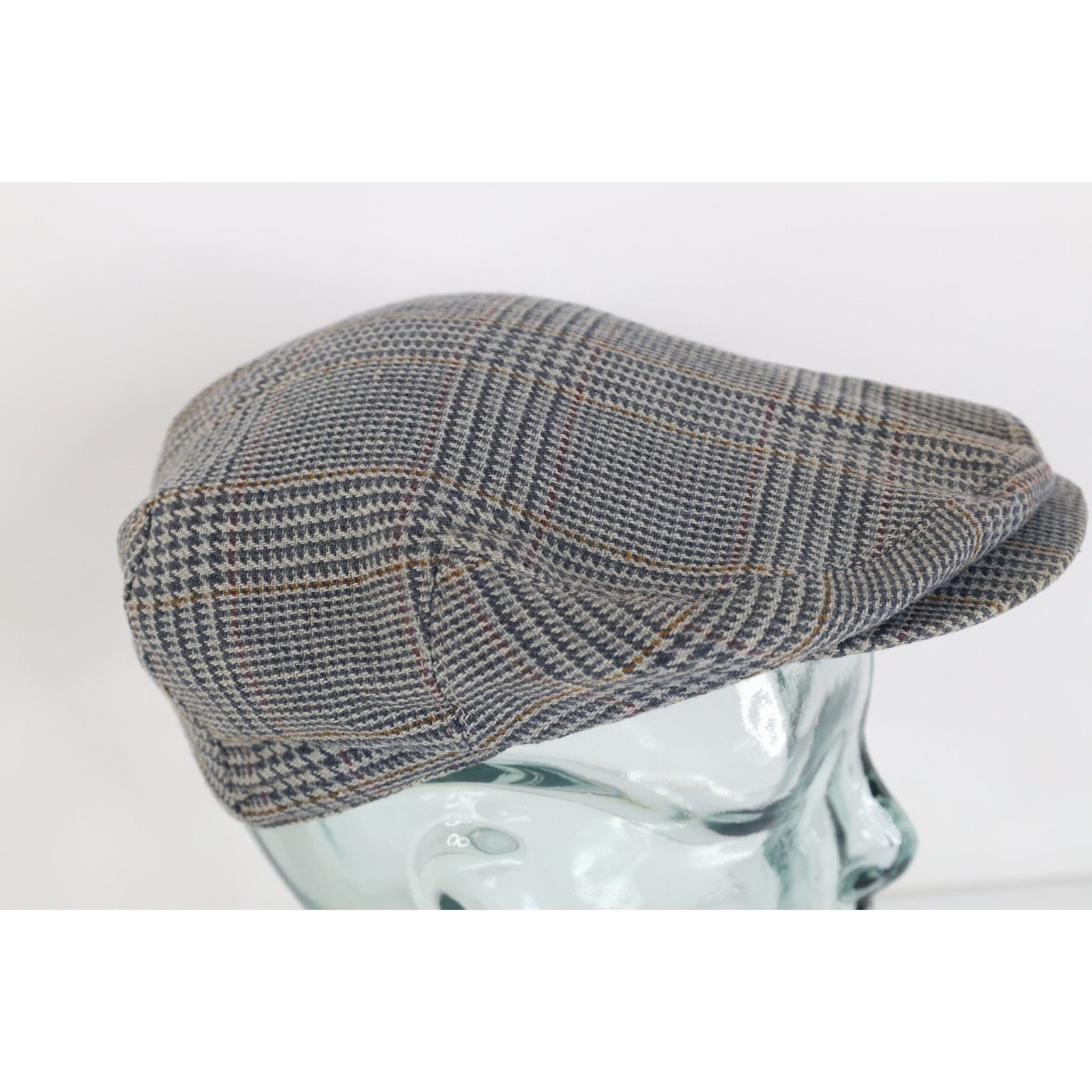 Vintage Vintage 90s Rockabilly Wool Houndstooth Newsboy Cabbie Hat Size ONE SIZE - 4 Thumbnail
