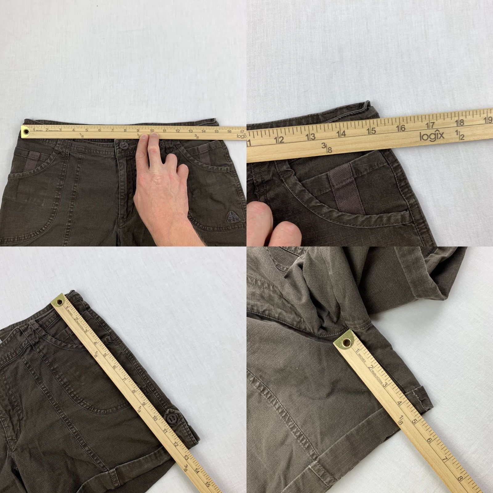 Nike ACG VINTAGE Nike ACG Shorts Womens 8 Brown Hiking Outdoor Nature Pockets Y2K Rugged Size 30" / US 8 / IT 44 - 8 Thumbnail