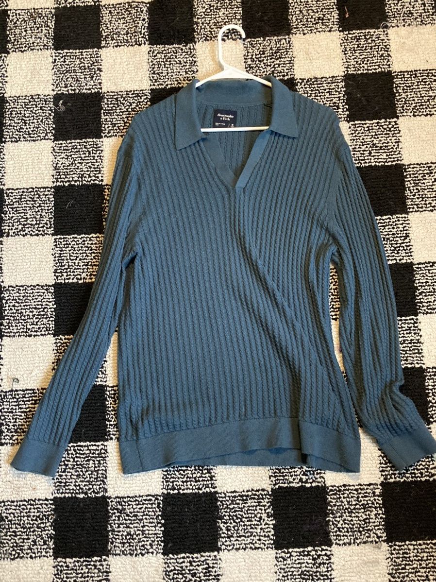 Abercrombie & Fitch Long-Sleeve Johnny Collar Sweater Polo Size US M / EU 48-50 / 2 - 3 Thumbnail