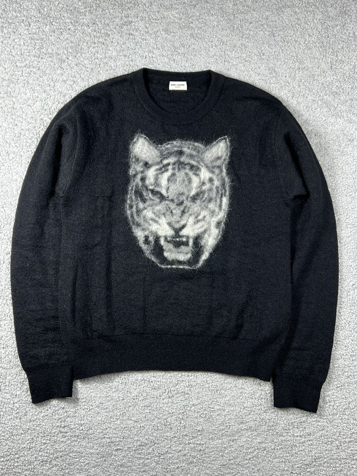 Saint Laurent Paris SS16 Saint Laurent Paris Black Tiger Mohair Sweater Size US M / EU 48-50 / 2 - 1 Thumbnail